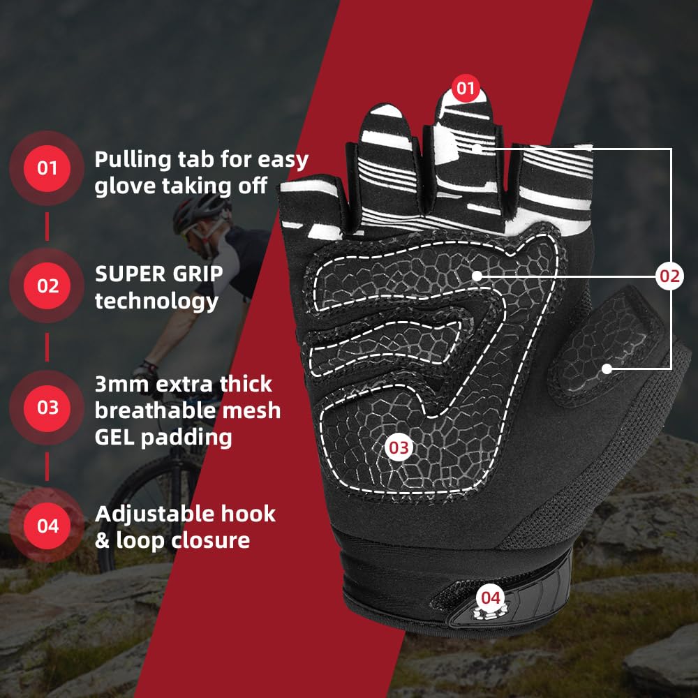 Seibertron Adult Dirtclaw Gloves - Motorcycle Motocross Sports Gloves For Ultimate Grip And Protection Black S