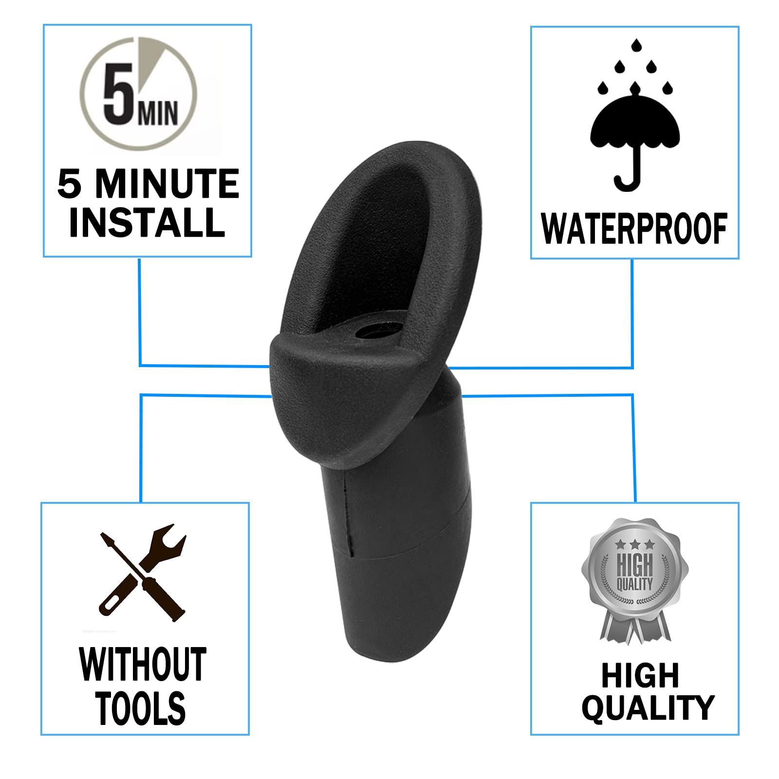 Jdmcar Antenna Ornament Replacement For Toyota Tundra Accessories 2007-2013, 86392-0C040 Tundra Manual Radio Antenna Mounted Bas