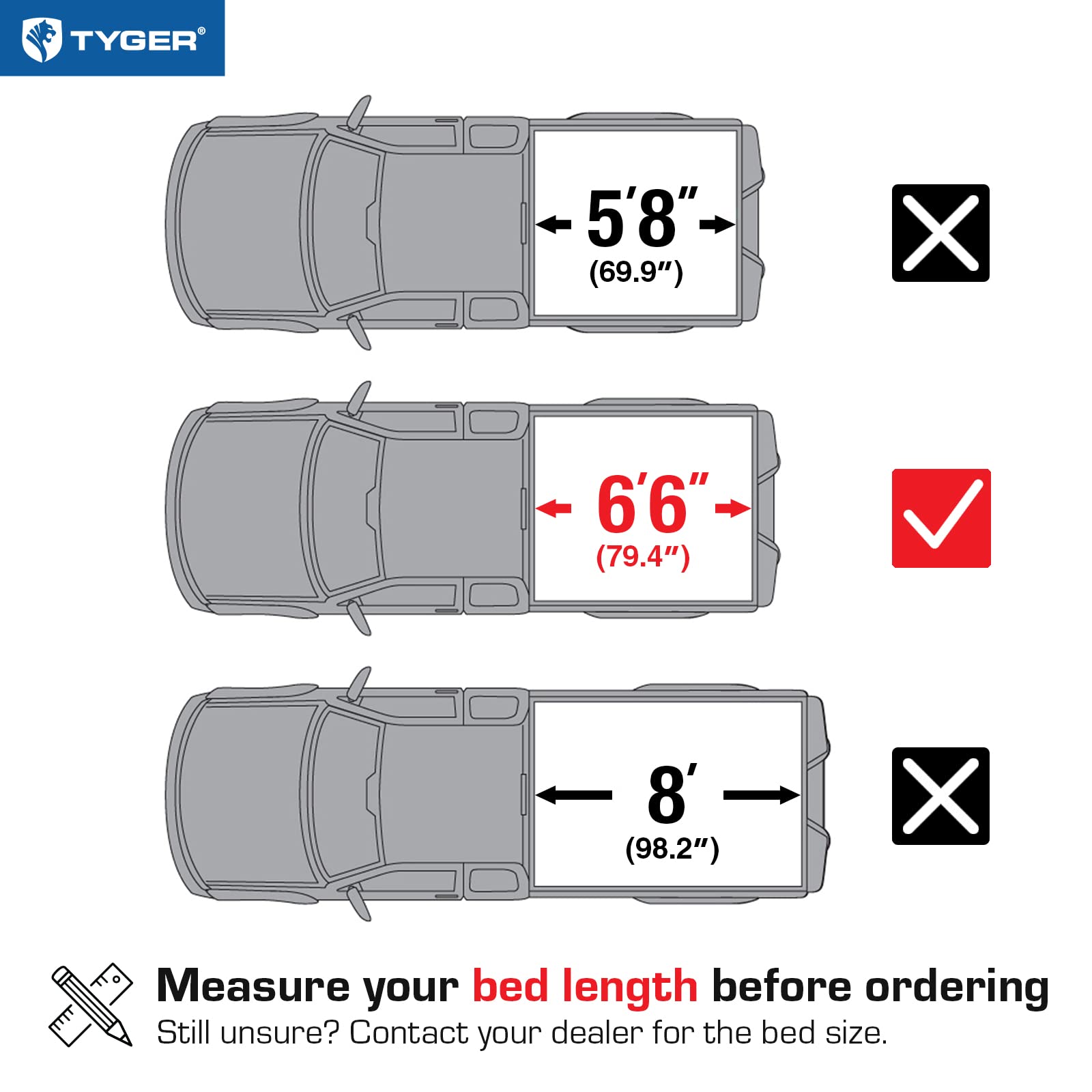 Tyger Auto T5 Alloy Hardtop Truck Bed Tonneau Cover Compatible With 2019-2025 Chevy Silverado Gmc Sierra 1500 (Not Fit 19 Ld; 19
