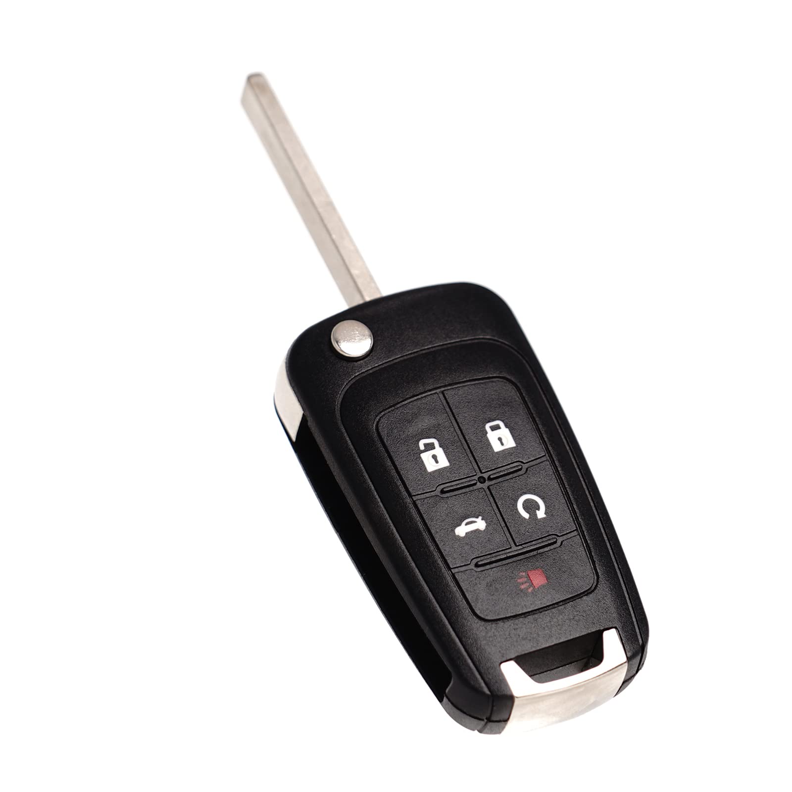 Remote Flip Key Fob Replacement Fits for Chevy Cruze Equinox Camaro Malibu Sonic Impala Buick Lacrosse Regal Verano Encore Allur