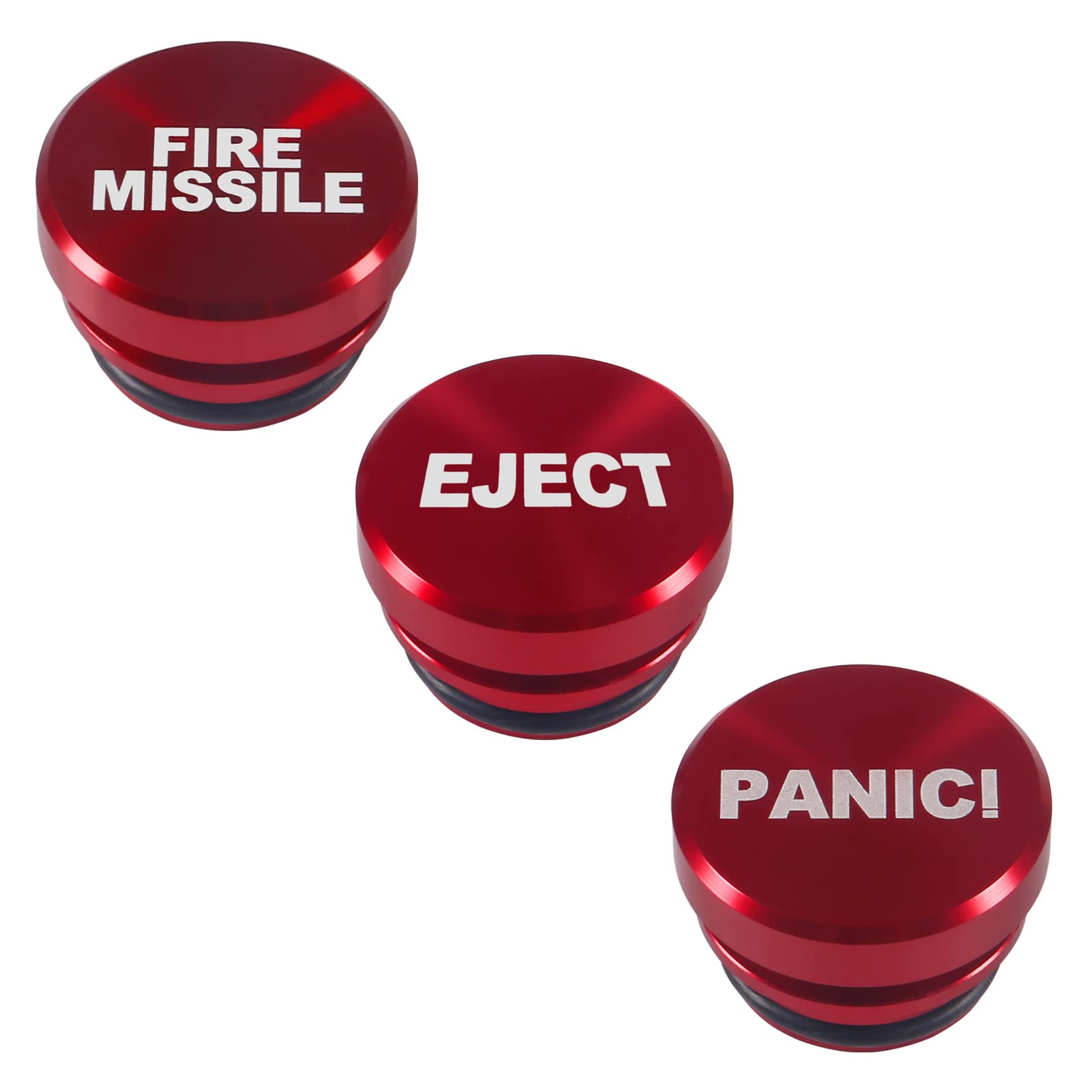 Dweii 3 Pieces Aluminum Dustproof Plug Billet Button Plugs 12-Volt Replacement Accessories Anodized Aluminum Car Decoration Comp