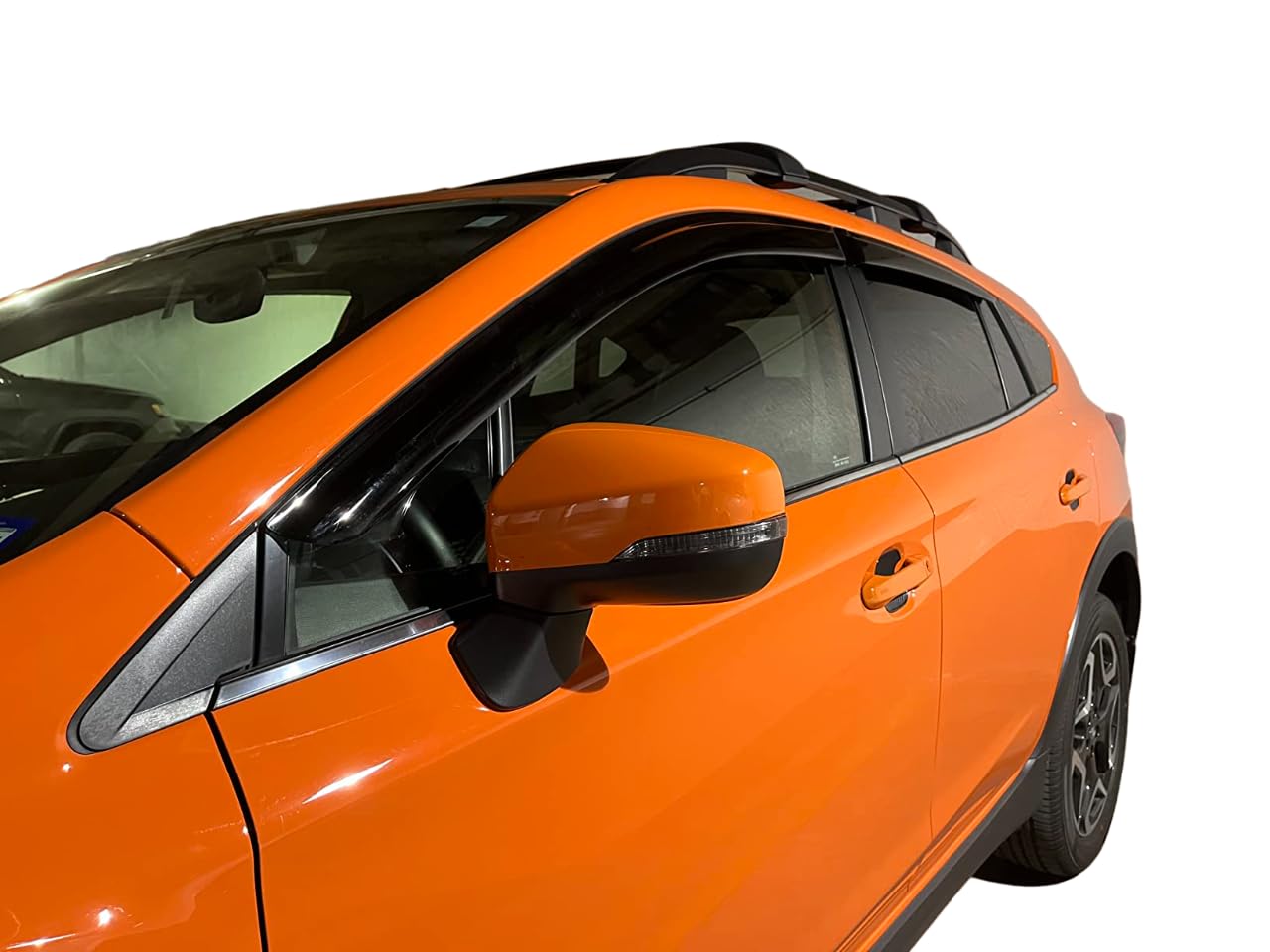 2018-2023 Tape-On Side Window Deflector Visors For Subaru Crosstrek & For Subaru Impreza Hatchback 2017-2023 Smoke Tinted Rain G