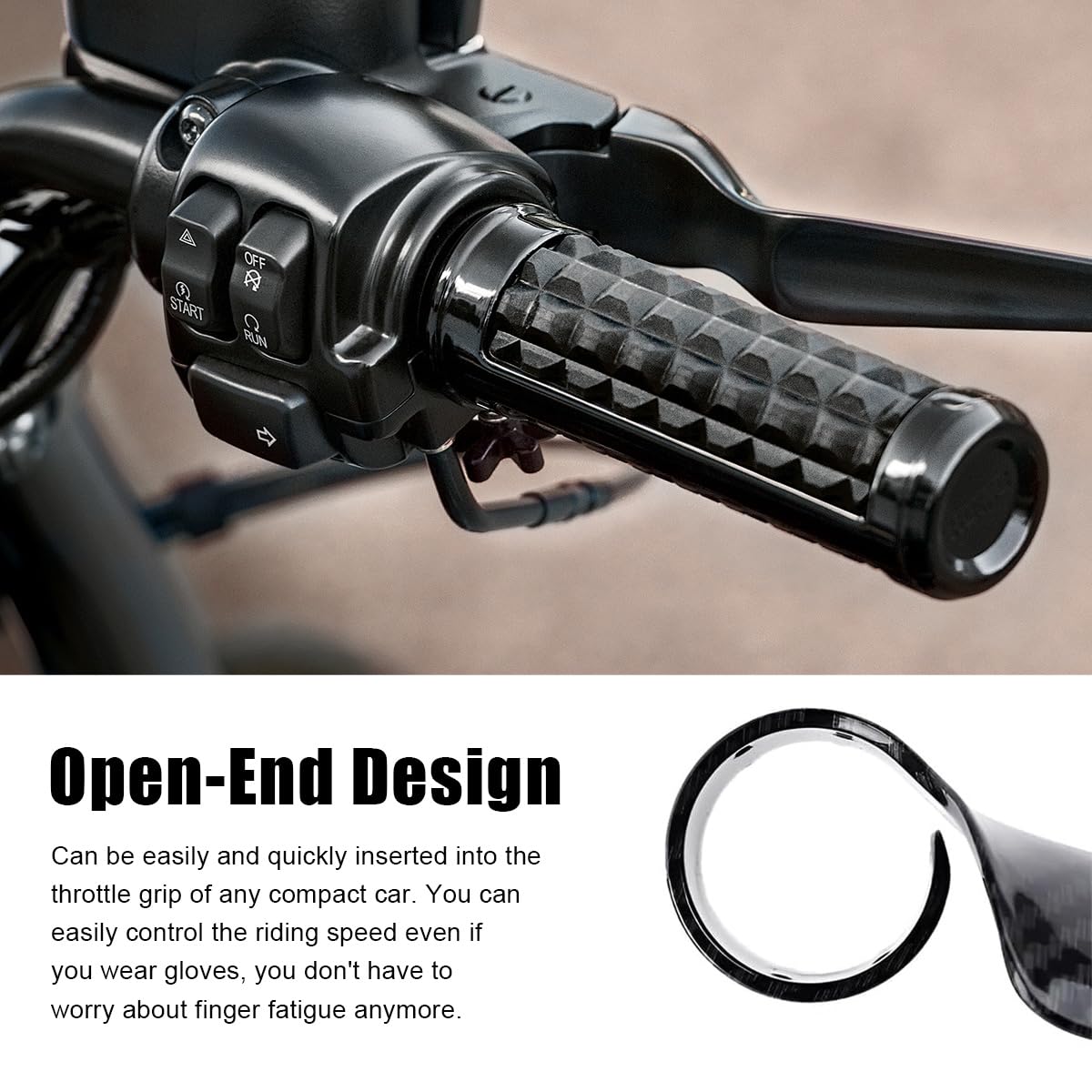 Suvnie 2 Pcs Motorcycle Cruise Control, Throttle Mounted Holder For Handlebar, Handrest Wrist Cruise Assist Grip For Scooters El