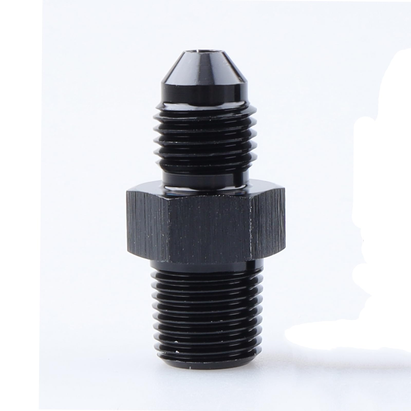 Ac Performance Male 1/4'' Npt To -4 An Flare Adapter Straight Aluminum Black
