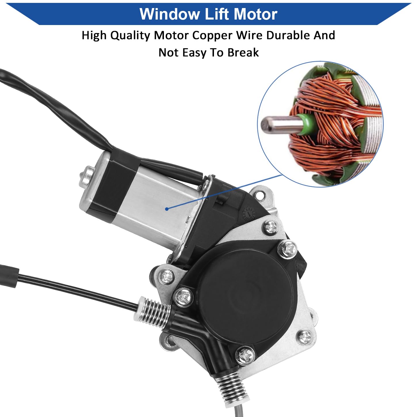 Obaee 751-713 Rear Right Passenger Side Power Window Regulator with Motor Compatible with Ford Escape 2008 2009 2010 2011 2012,