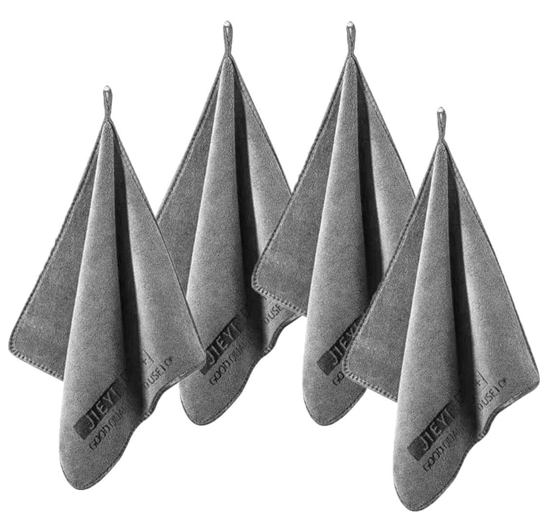 pepplo Microfiber Cloth  30x30 cms  340 GSM Grey Thick Lint & StreakFree Multipurpose Cloths  Automotive Microfibre Towels 
