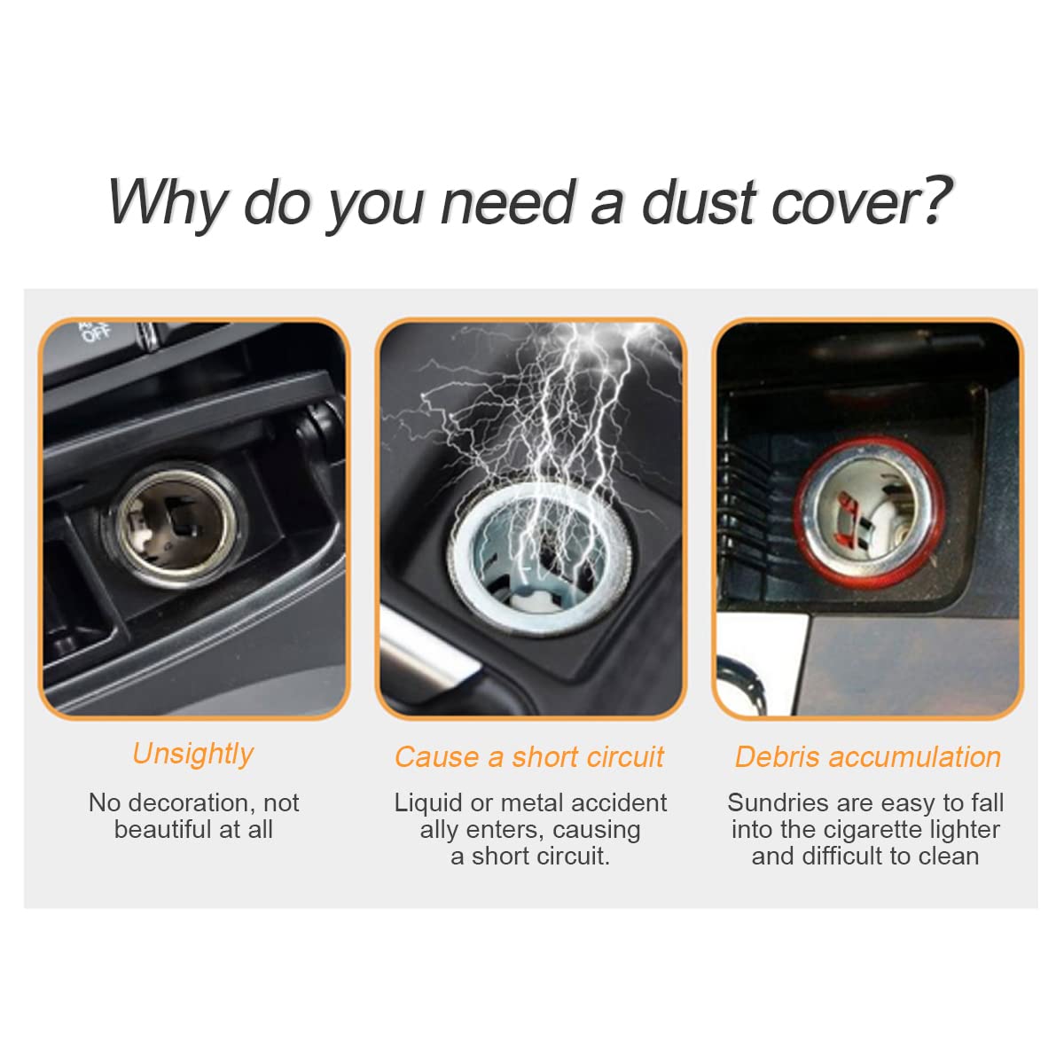 Bling Car Cigarette Lighter Plug Cover, Dustproof Cigarette Lighter Cover For Car Universal For Most Cars, Boat, Rv, Car Accessories For Men Women (Blue)