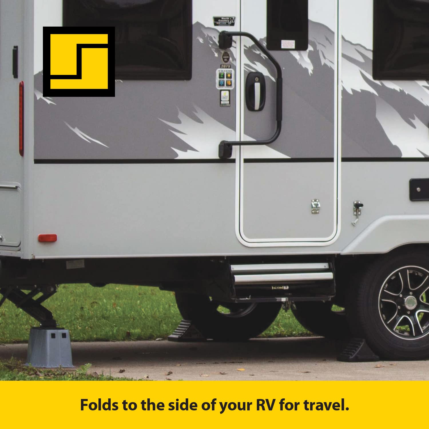 Stromberg Carlson Am-300 Lend A Hand Assist Rail - Rvs & Trailers Wall Mount Handrail, Rv Door Handle, Ideal For Rvs & Trailers, Camper Entry Door Handle, Silver Finish, 27 Long X 15.5 Depth