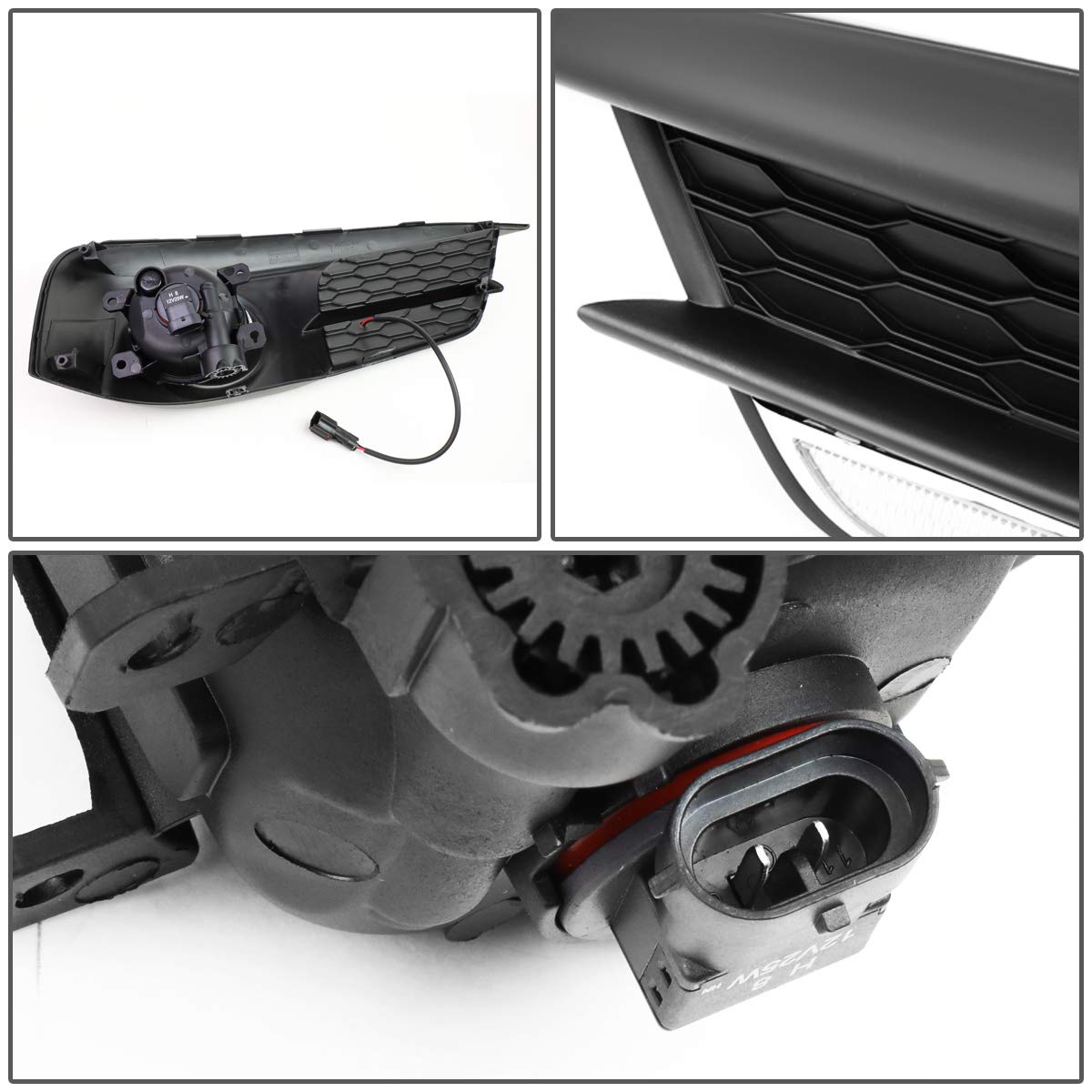 Dna Motoring Fl-Ztl-248-Am Assembly Fog Light Driver & Passenger Side Enhance Visibility [Compatible With 16-17 Honda Civic Sedan]