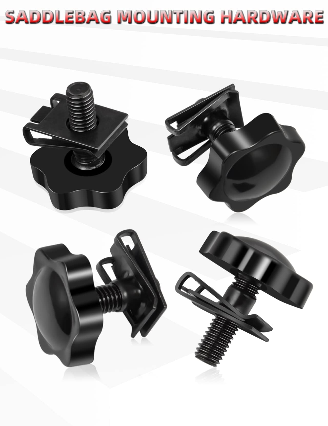 Amazicha Theft Deterrent Saddlebag Locks Saddle Bag Lock Black Fit For Harley Davidson Touring Street Glide, Electra Glide, Road King, Road Glide 1988-Later