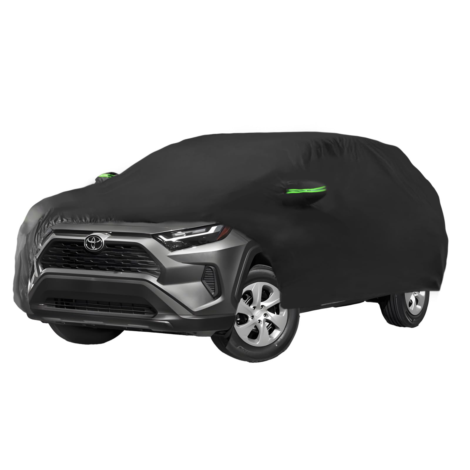 Proadsy 2024 Upgrade Car Cover Compatible With Rav4 2019-2024 Windproof All Weather Waterproof Sun Rain Uv Dust Snow Protection Outdoor Covers