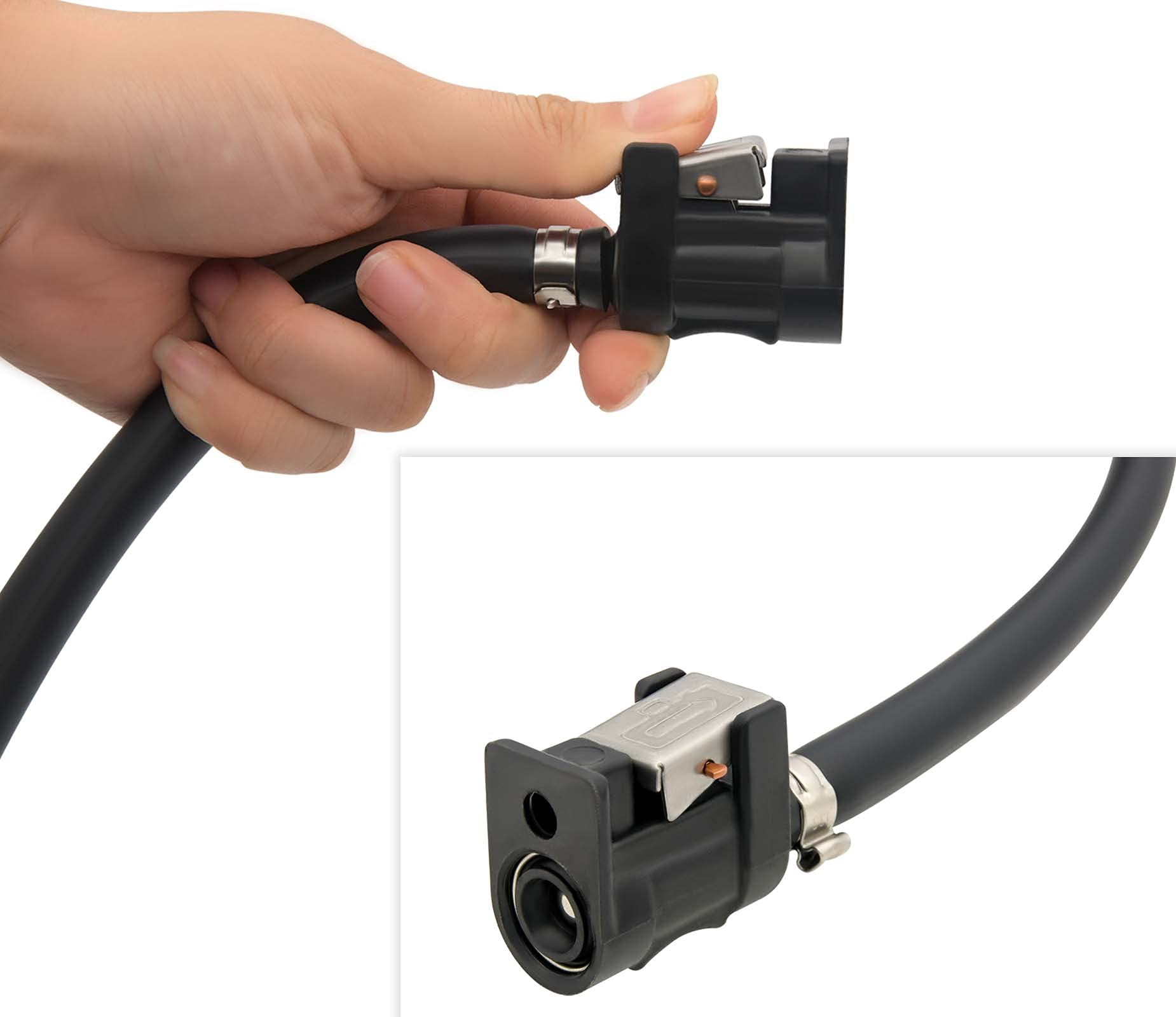 Fuel Line Assembly 5/16 '' 8Mm Fuel Gas Line Hose For Marine Outboard Boat Motor Rvs Fuel Assembly Ith Primer Bulb Steel Hose Cl