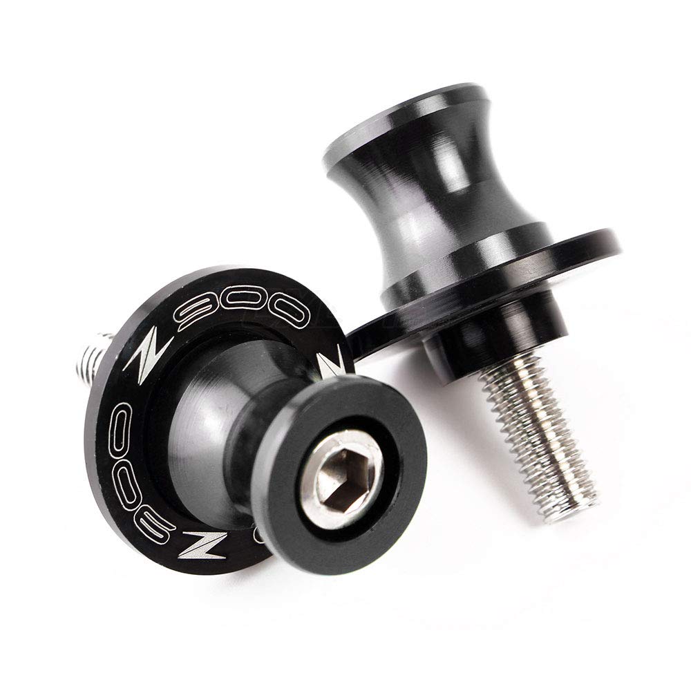 2pcs 8MM M8 Motorcycle Swing arm Sliders Spools CNC Swing Arm Stand Screw, Fit with Kawasaki Z900 2000-2023 (titanium)