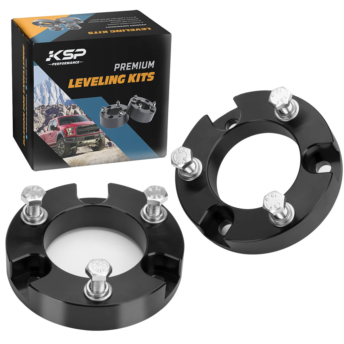 Ksp Tundra Lift Kit Front 2'' Aircraft Billet Strut Spacers Leveling Lift Kit Fit For Tundra 2Wd 2X2 4Wd 4X4 1999-2006