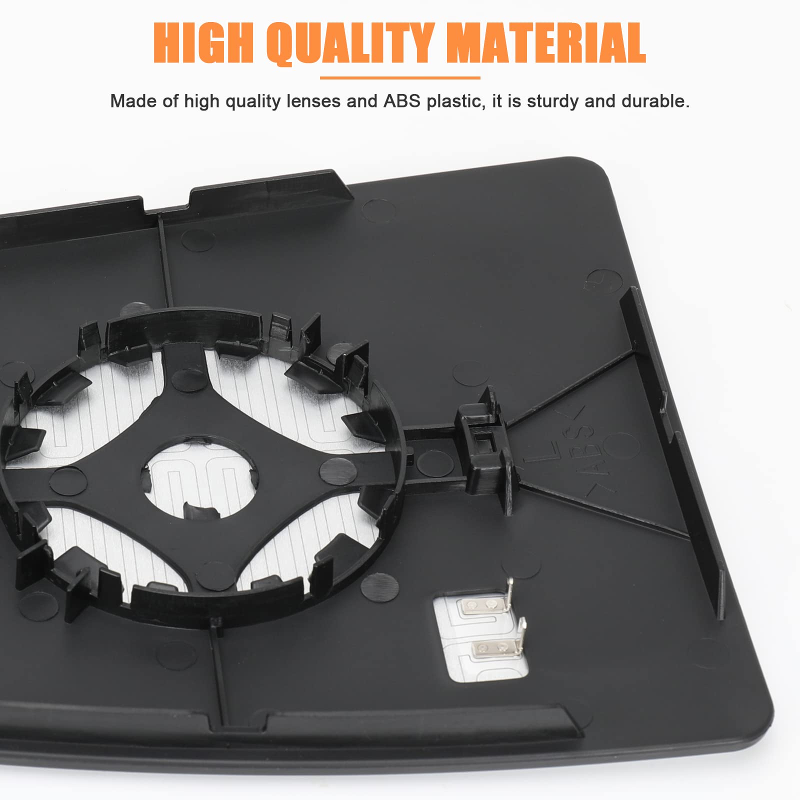 Lhcdqskcw Compatible With 2015-Up Ford Transit T150 T250 T350 Passenger Right Side Heated Mirror Glass, Upper Glass With Backing