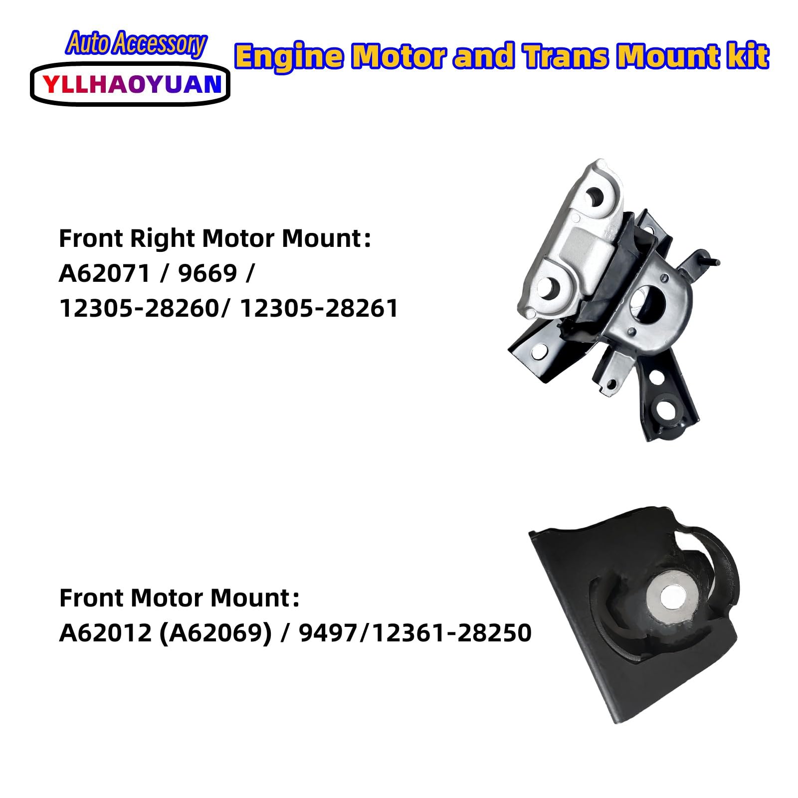 Engine Motor Mount Set 4Pcs Fits For 2008 2009 2010 2011 2012 2013 2014 2015 Scion Xb 2.4L A62012(A62069) A62071 A62067 A62070