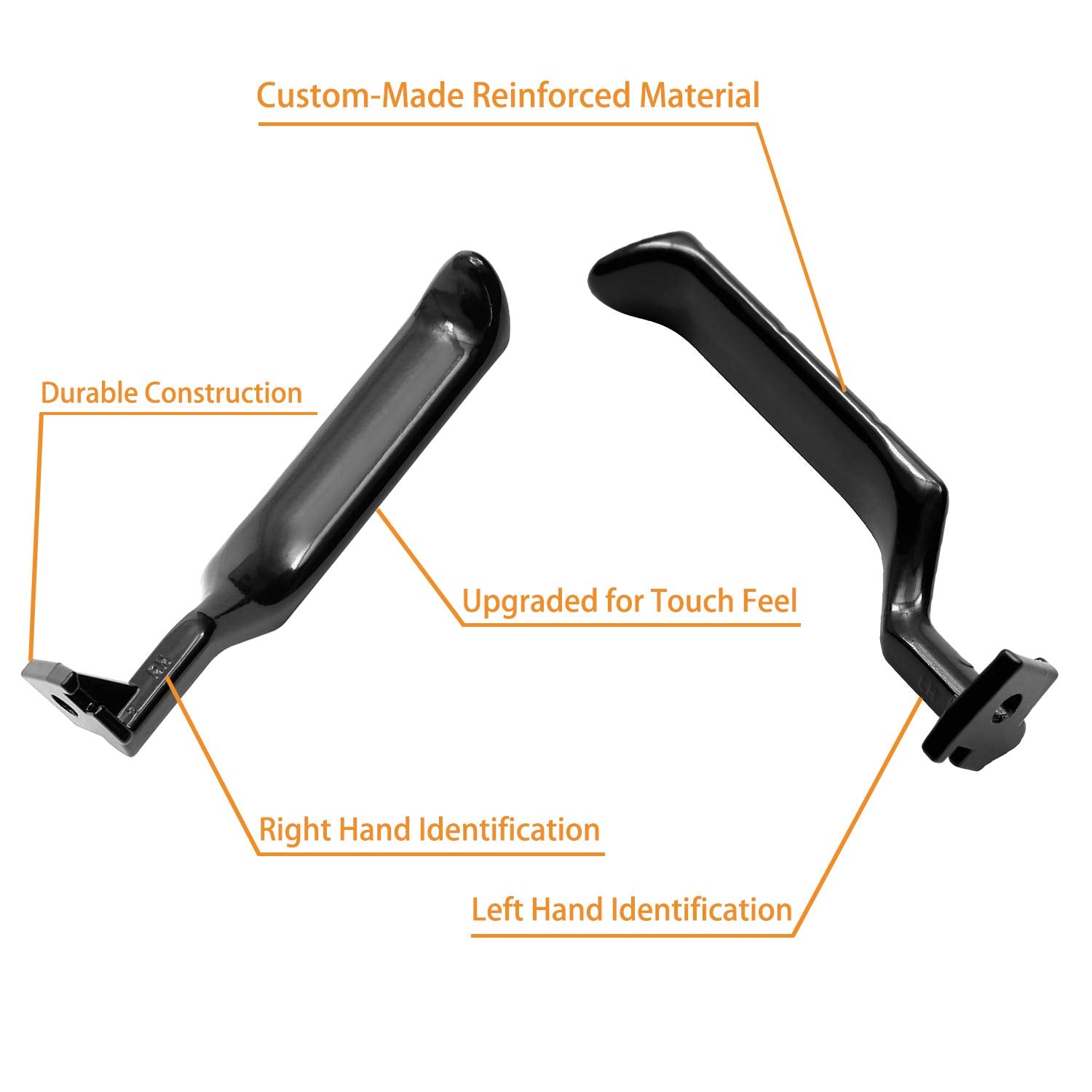 Interior Door Handle All Metal Front Rear Left Driver & Passenger Side Pair | Replacement For 1987-1996 Ford Bronco F150 F250 F3