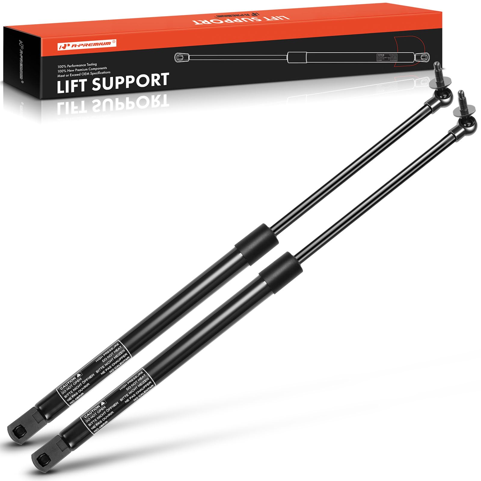 A-Premium Rear Window Glass Lift Supports Shock Struts Compatible With Jeep Grand Cherokee Wj 1999-2004 Sport Utility 2-Pc Set