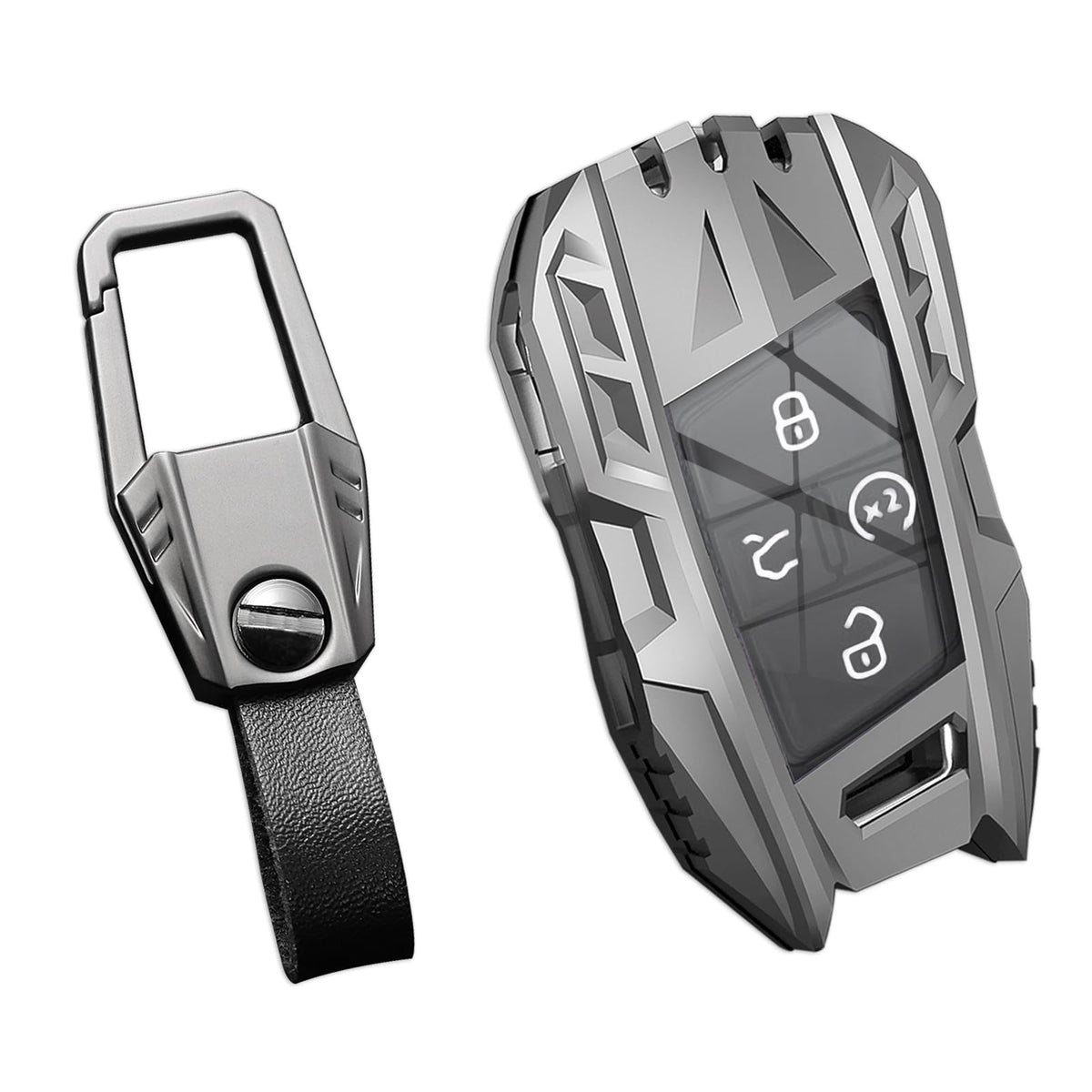 Ocezbiis For Volkswagen Key Fob Cover,Keychain,Zinc Alloy Protection Car Key Case For 2018-2022 Arteon Atlas Jetta Tiguan Taos G