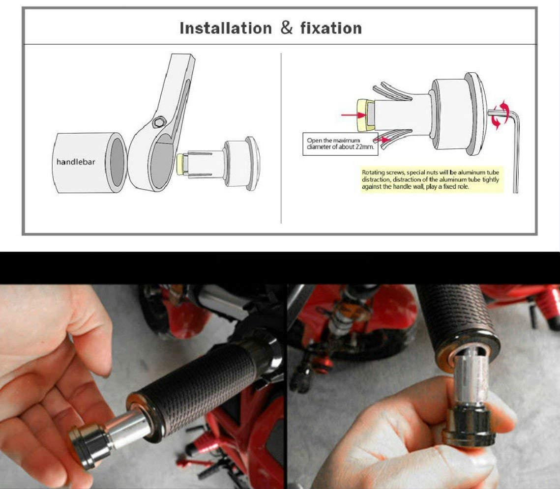 MZS Motorcycle Bar End Mirrors Rear View Side Mirror Black 7/8 Compatible with GROM MSX125 CB500F Z125 Z750 Z900 MT-03 MT-07 FZ-07 MT-09 FZ-09 MT-10 FZ-10 FZ6 FZ8 FZ6R SV650 SV1000 GSXR 600 750 1000