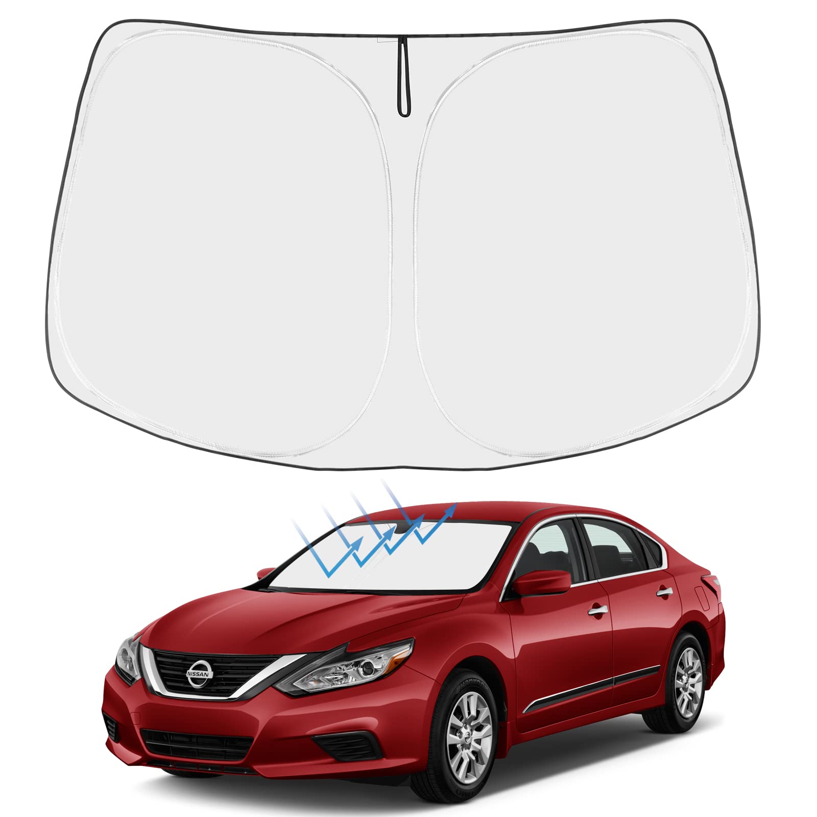 Proadsy Front Windshield Sun Shade Foldable Sunshade Protector Custom Fit 2013-2018 Nissan Altima Accessories 2025 Upgrade