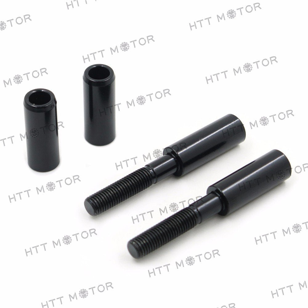 Httmt Mt387-001- Black 2 Inches Mirror Extensions Kit Compatible With Harley Softail Sportster Dyna Touring