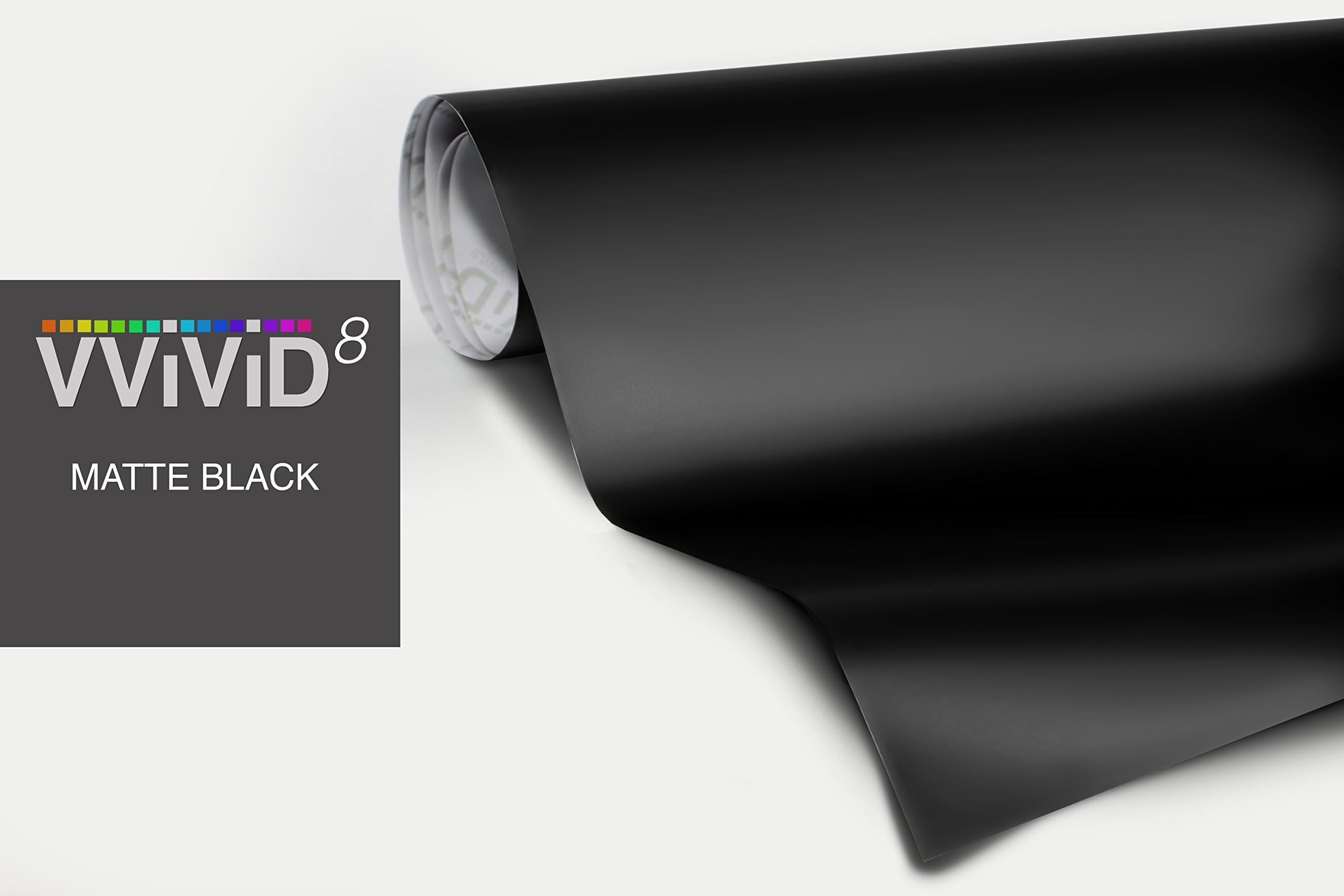 Satin Flat Matte Stealth Jet Black 5Ft Vinyl Wrap Roll With Air Release Technology (5Ft X 1.5Ft)