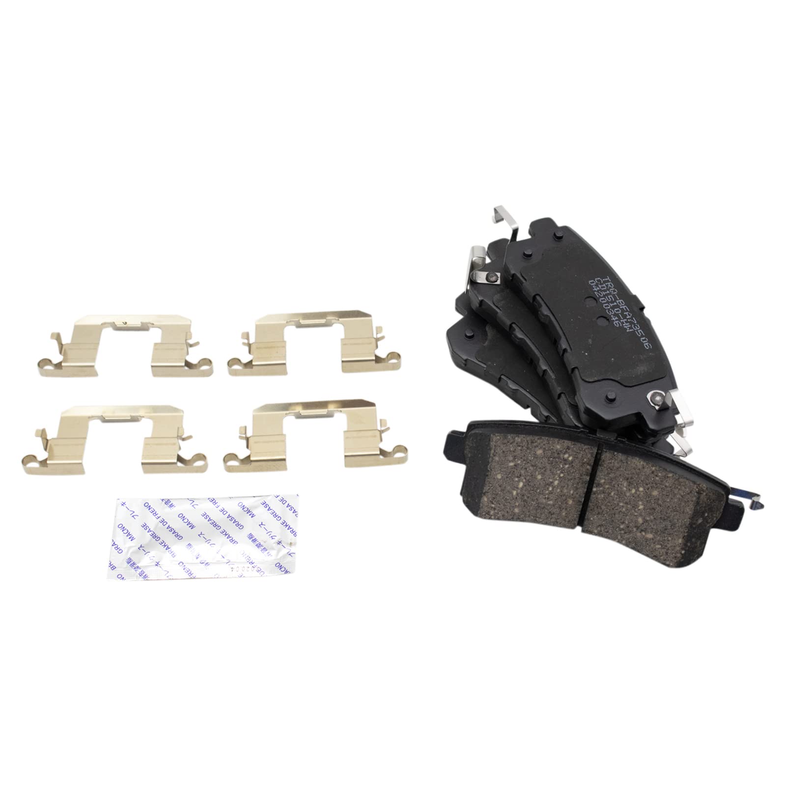 TRQ Rear Brake Pad & Rotor Kit Brake Pads Brake Rotor Ceramic Compatible with 2011-2013 INFINITI QX56 2014-2021 QX80 2017-2021 N