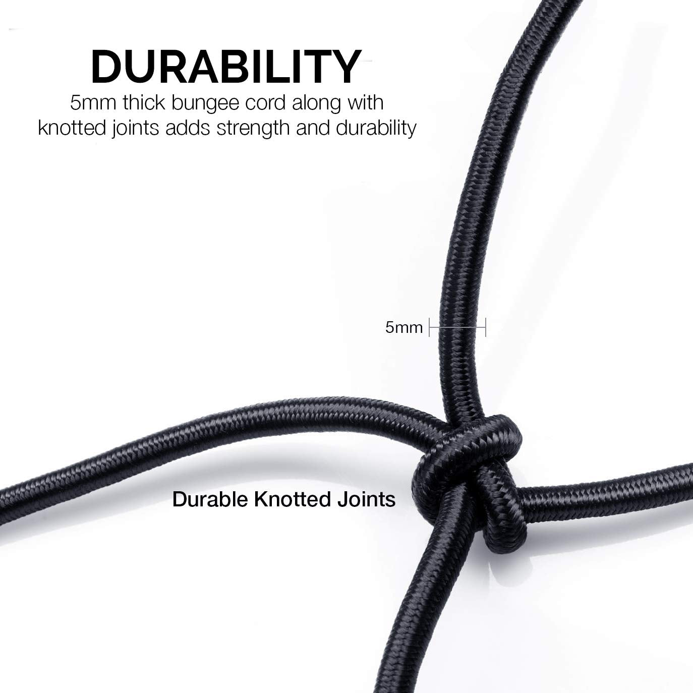 Neiko 50971A 4'X6' Super Duty Small Cargo Net Bungee Cargo Net, 16 Pcs Detachable Hooks, 4 Carabiners, Small 4''X4'' Mesh Protec