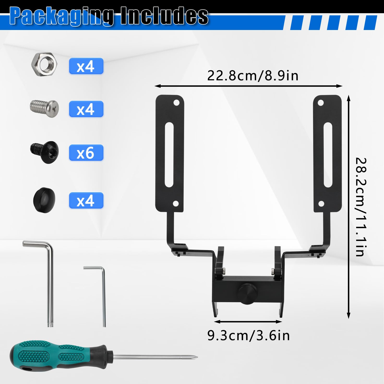 FormiPow Front License Plate Holder for Tesla Model Y Juniper 2025 2026, No Drill/No Adhesive License Plate Frame, Anti-Theft Lo