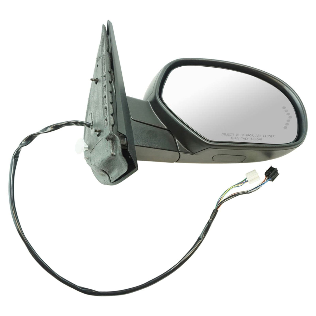 Trq Right Mirror Power With Heat Power Folding Without Puddle Light With Textured Cover With Textured Black Cover Passenger Side