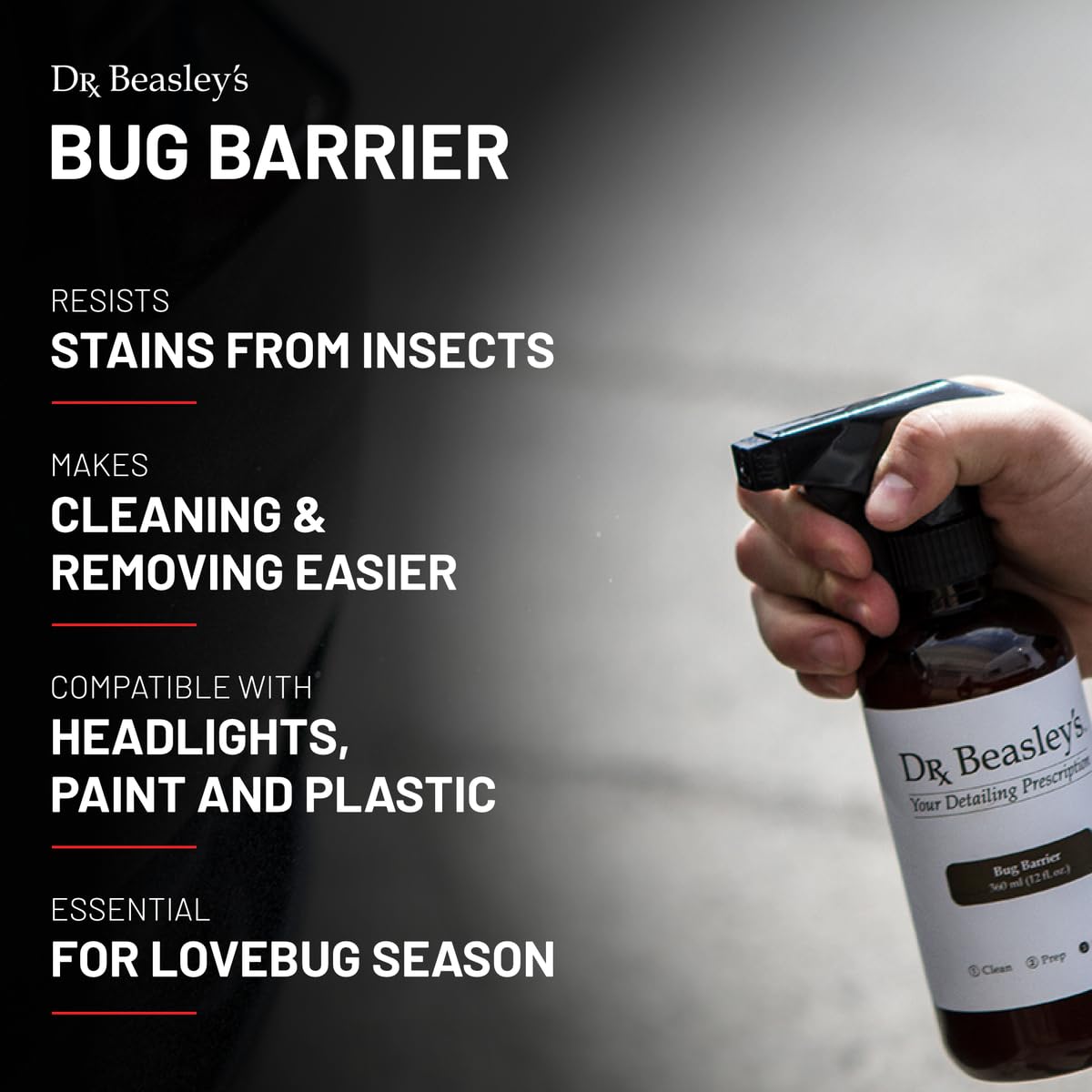 Dr. Beasley'S Bug Barrier For Auto - Protects All Surfaces From Bug Splatter, Bird Droppings, Tree Sap, Road Tar. Easier To Clea