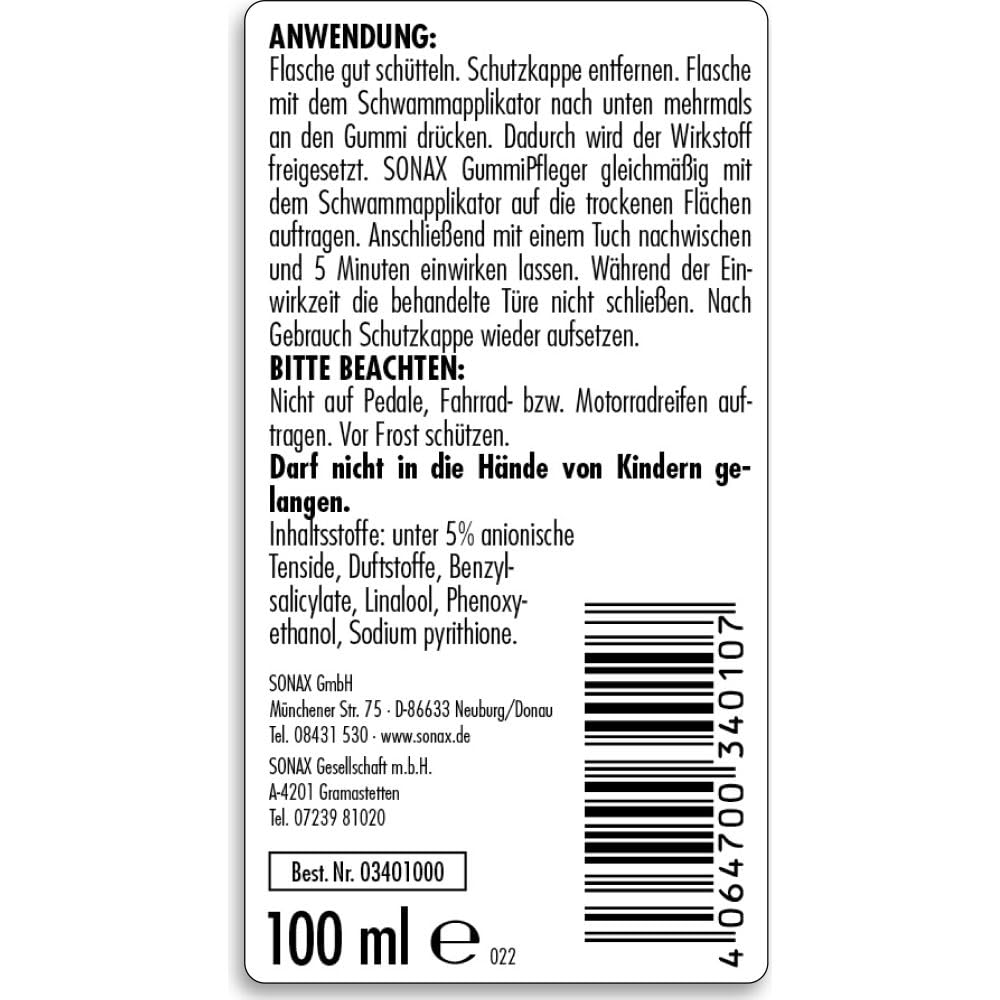 Sonax 03401000 Rubber Treatment