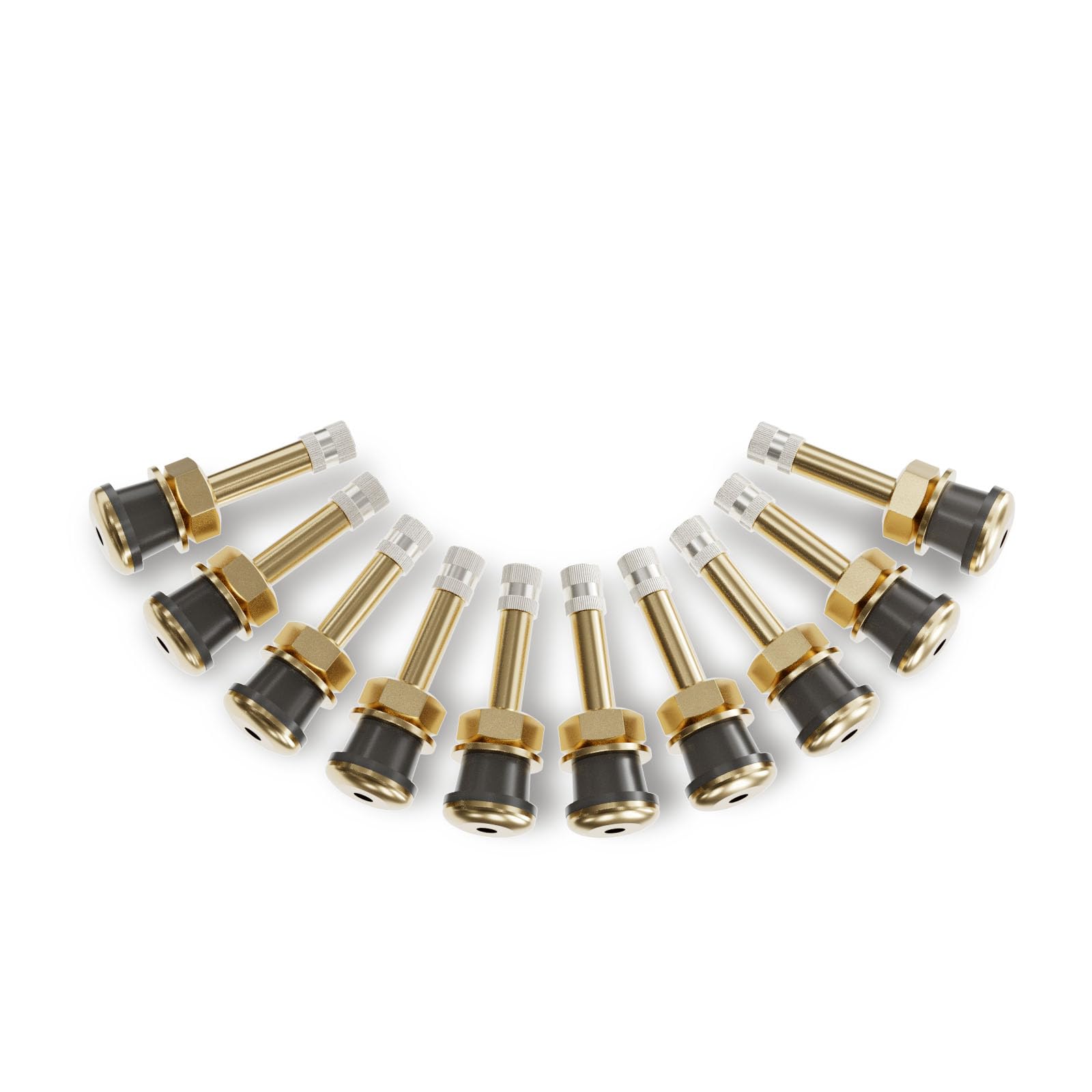 Ckauto Tr501 Tire Valve Stems, 1.5 Metal Valve Stems, Climp-In Brass Tire Valve Stem With Valve Stem Core For Rim F.625 '' (10 P