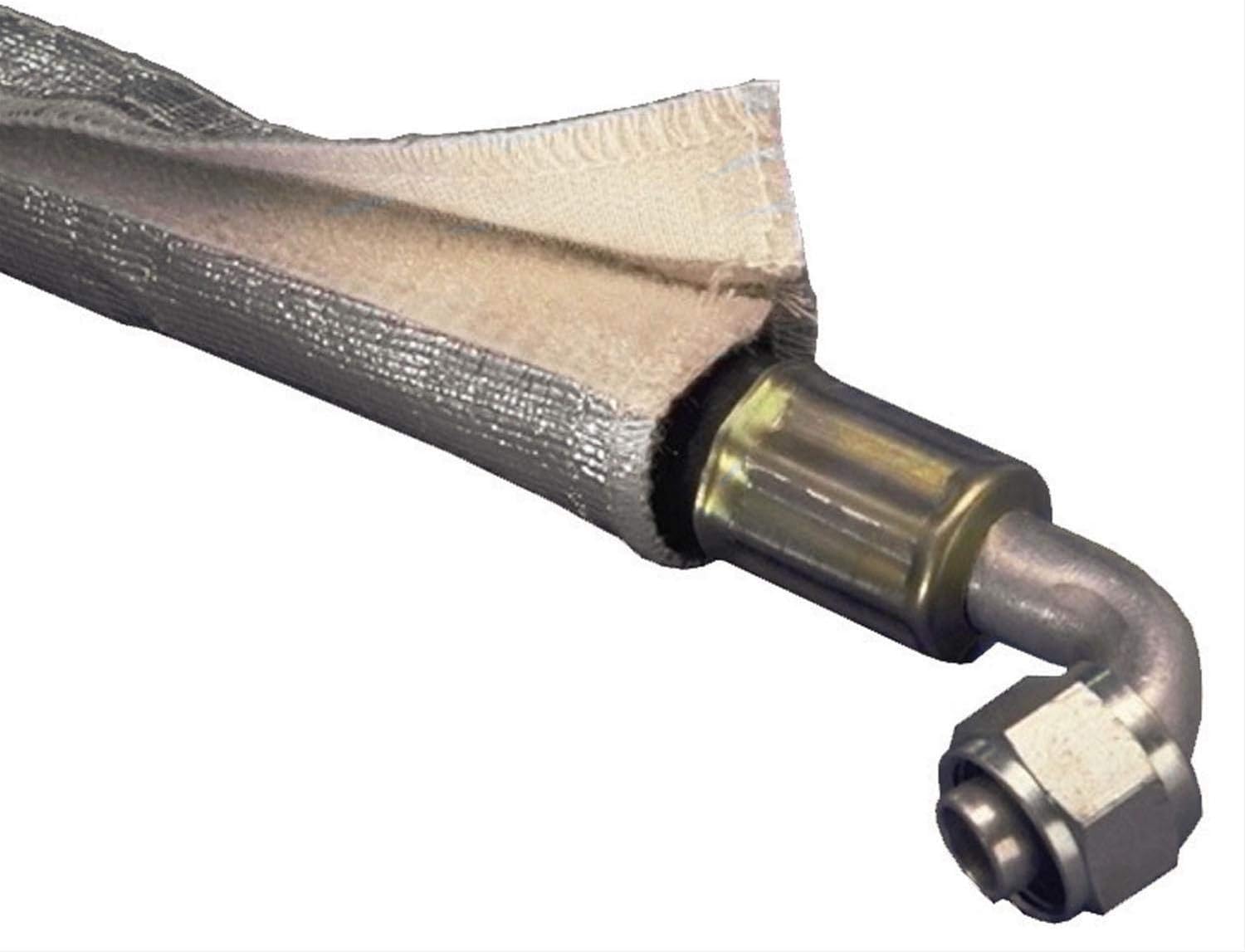 Design Engineering 010405 Heat Shroud 1/2'' - 1-1/4'' I.D. X 3Ft Aluminized Sleeving For Ultimate Heat Protection (With Hook And