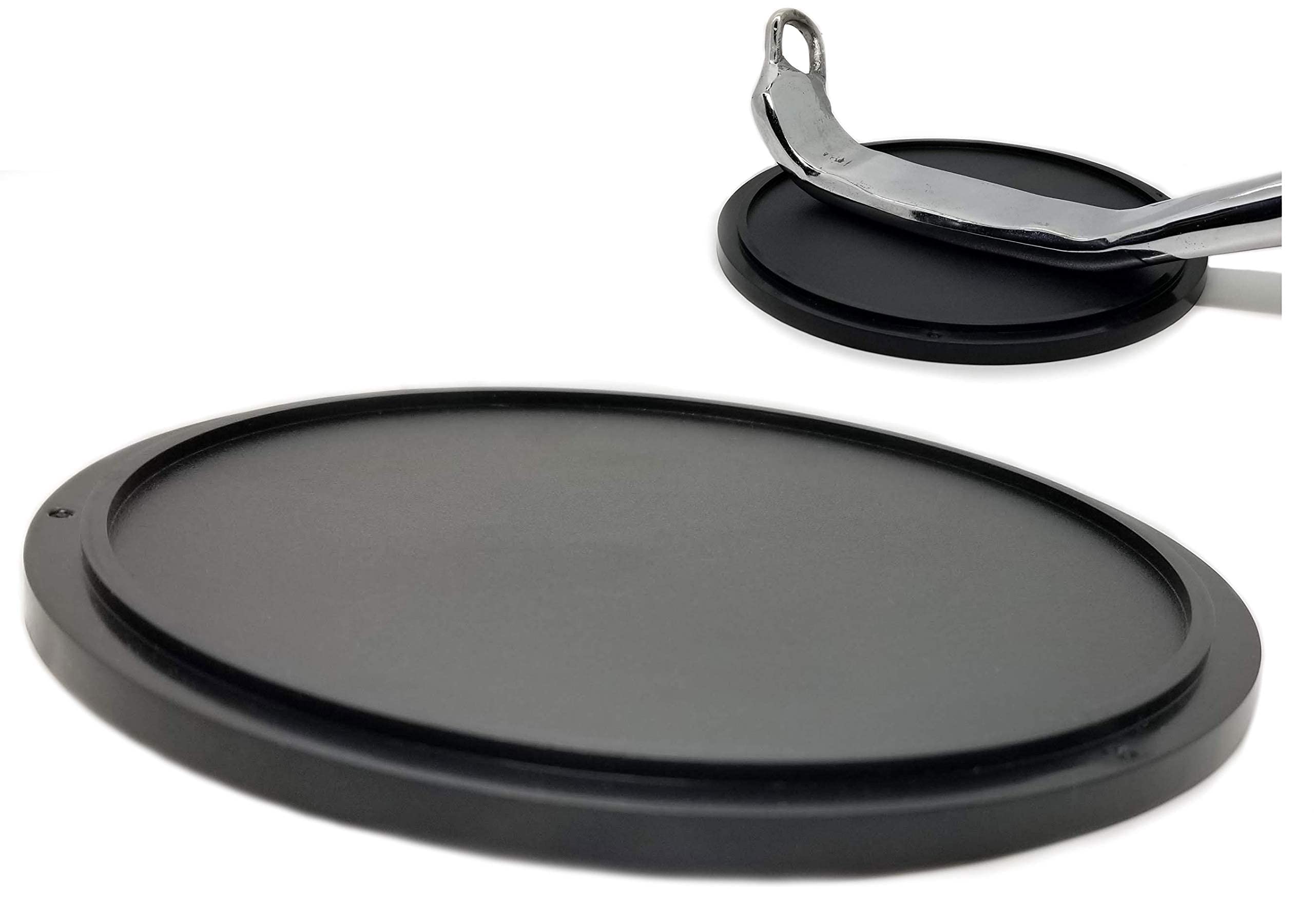 Motobuddy Motorcycle Kickstand Pad - Universal Fit, Large, Black