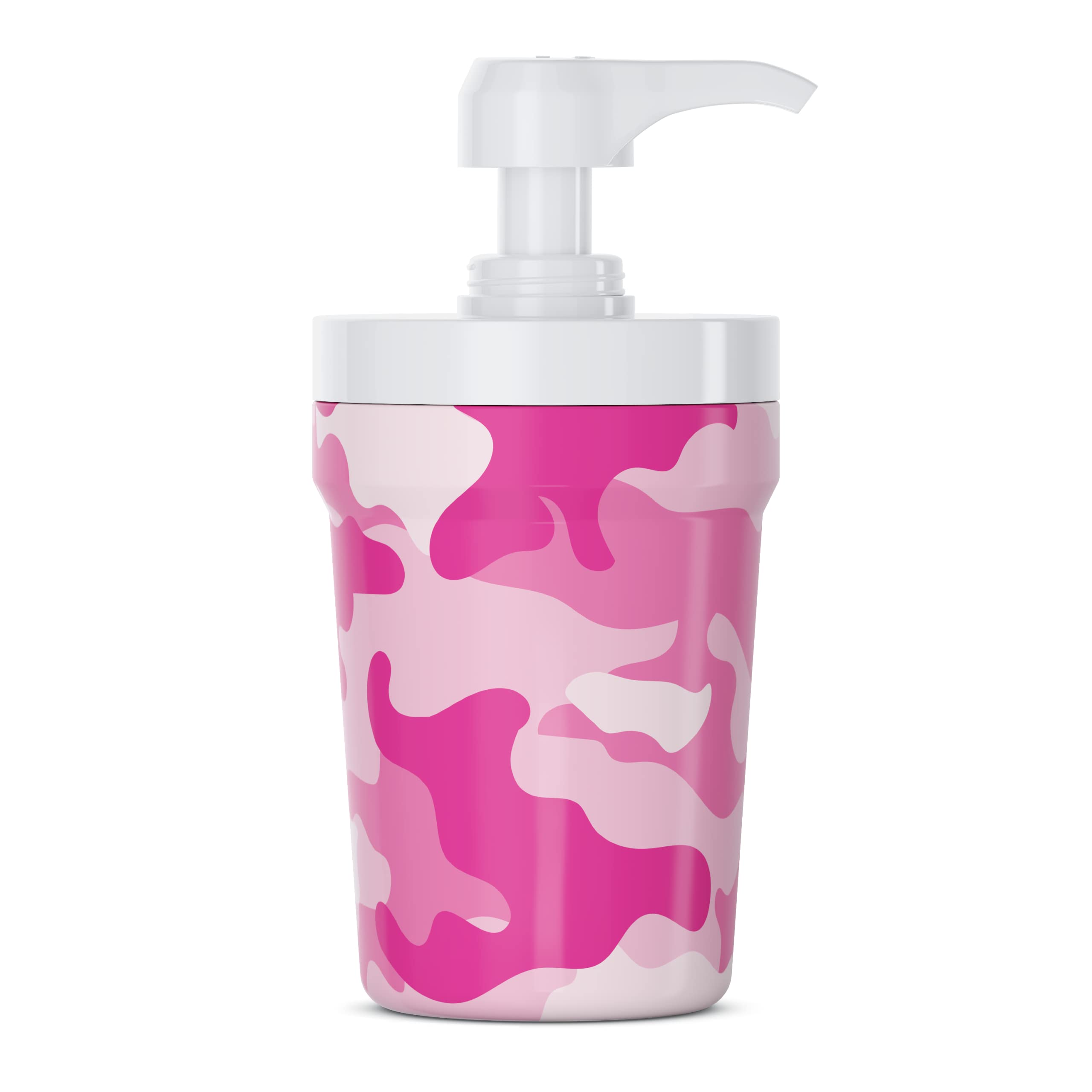 PumpCup Portable Hand Sanitizer Dispenser for Car Cup Holders (Pink Camo)