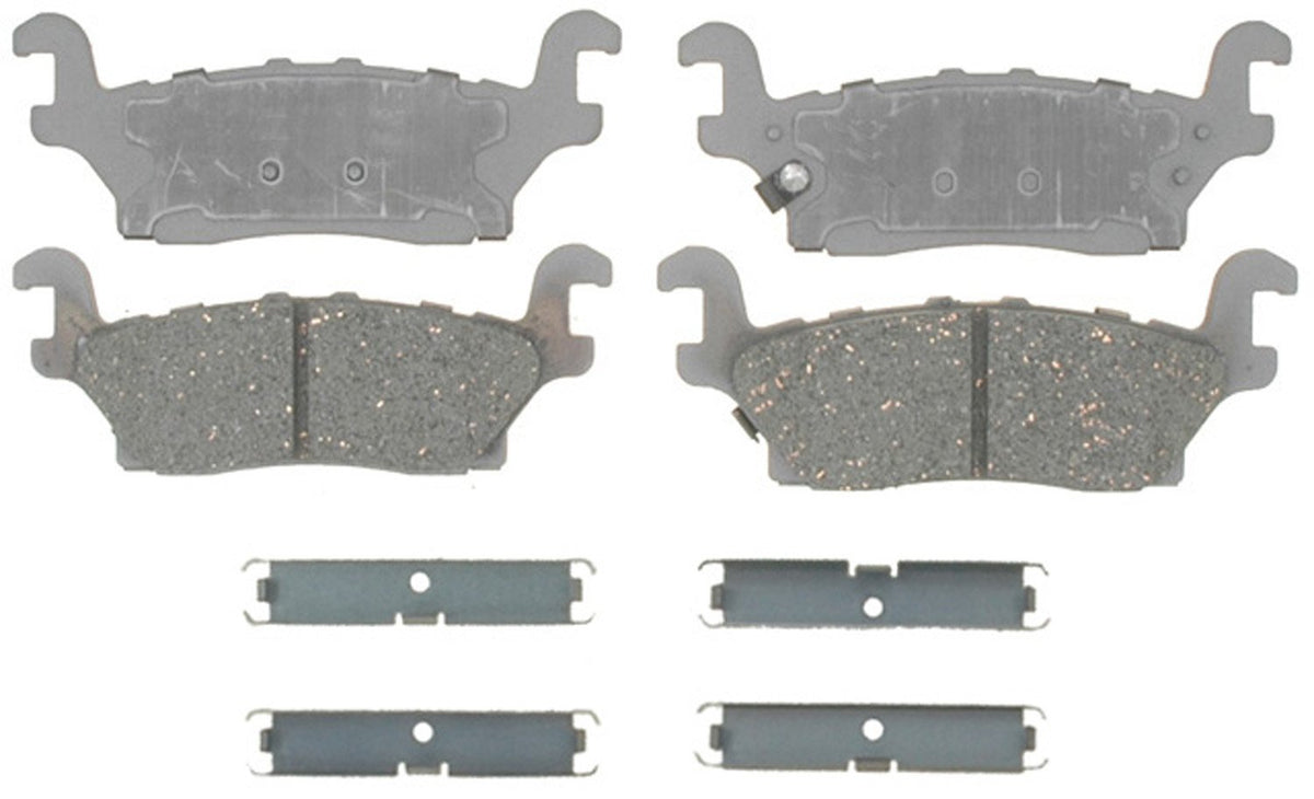 Acdelco Silver 14D1120Ch Ceramic Rear Disc Brake Pad Set With Hardware