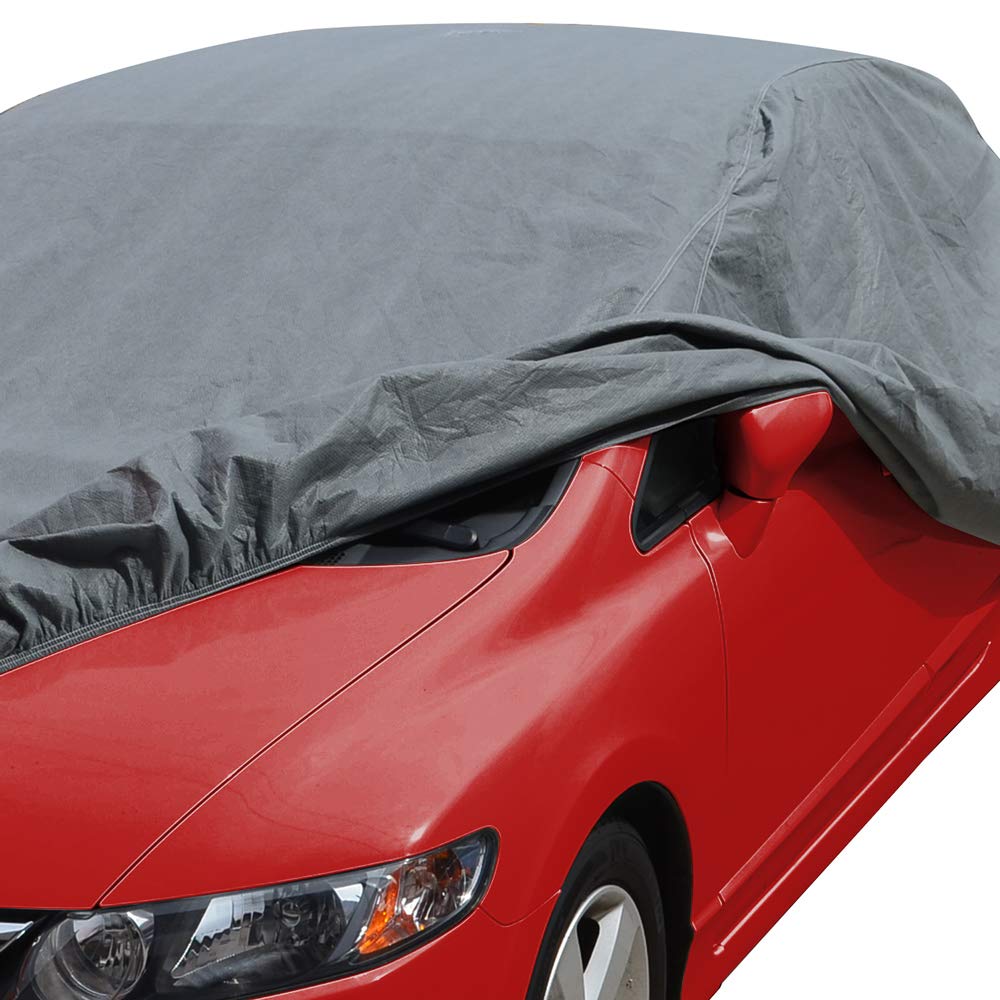 Motor Trend 4-Layer 4-Season Waterproof Car Cover All Weather Water-proof Outdoor UV Protection for Heavy Duty Use Full Cover fo