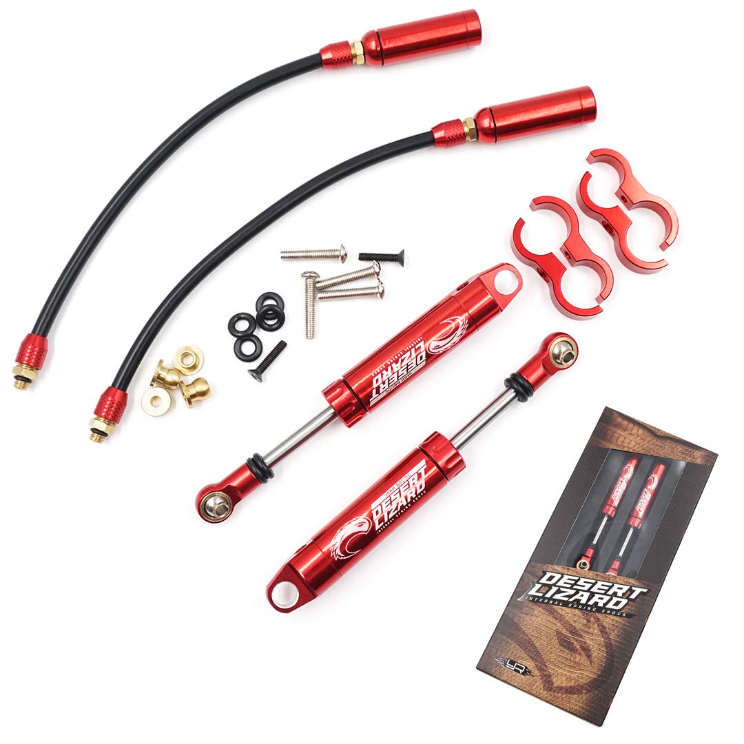 Yeah Racing 90Mm Desert Lizard Piggyback Internal Spring Damper Pair Red #Ddp-090Rd