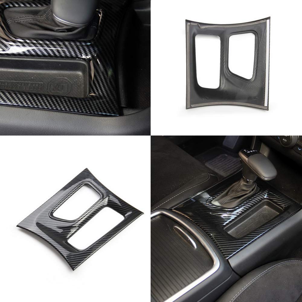 Crosselec Carbon Fiber Central Control Gear Shift Panel Trim Fit For Dodge Charger 2015+ (Black)
