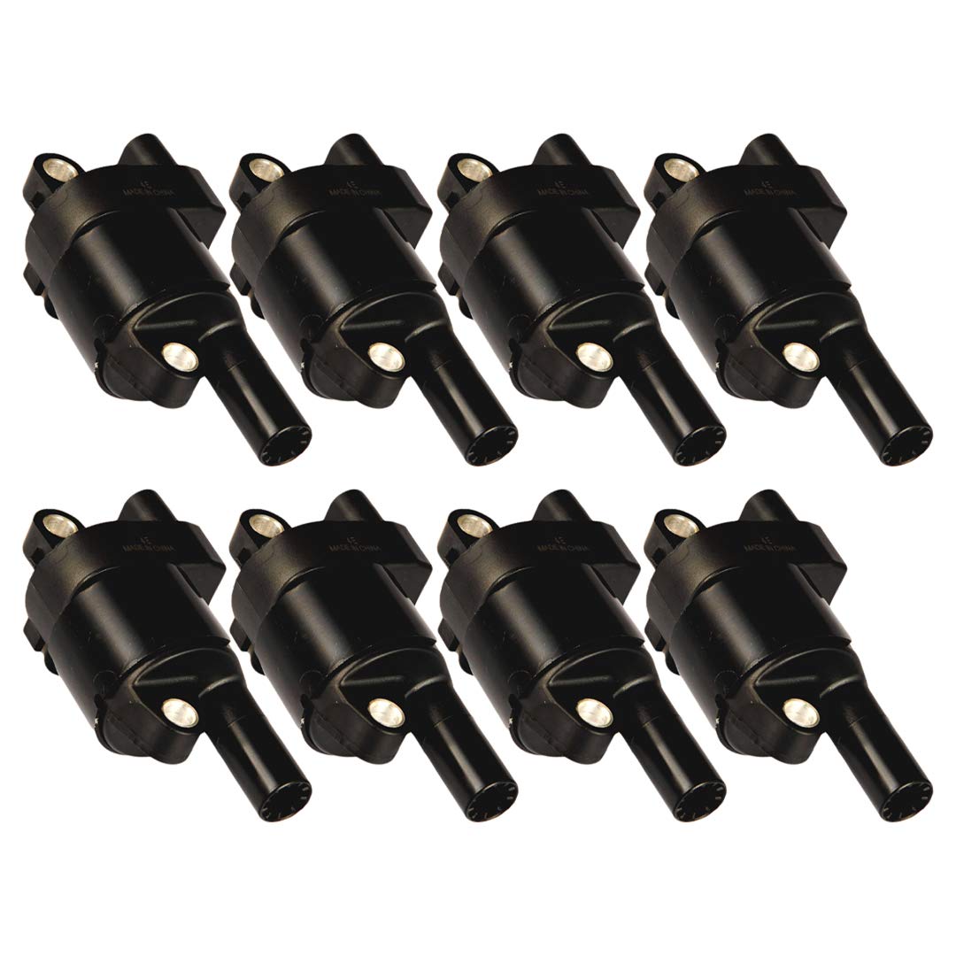 ENA Set of 8 Round Ignition Coil Pack for 5.3 V8 Compatible with Chevy GMC Silverado Suburban Tahoe Corvette Yukon Sierra Canyon