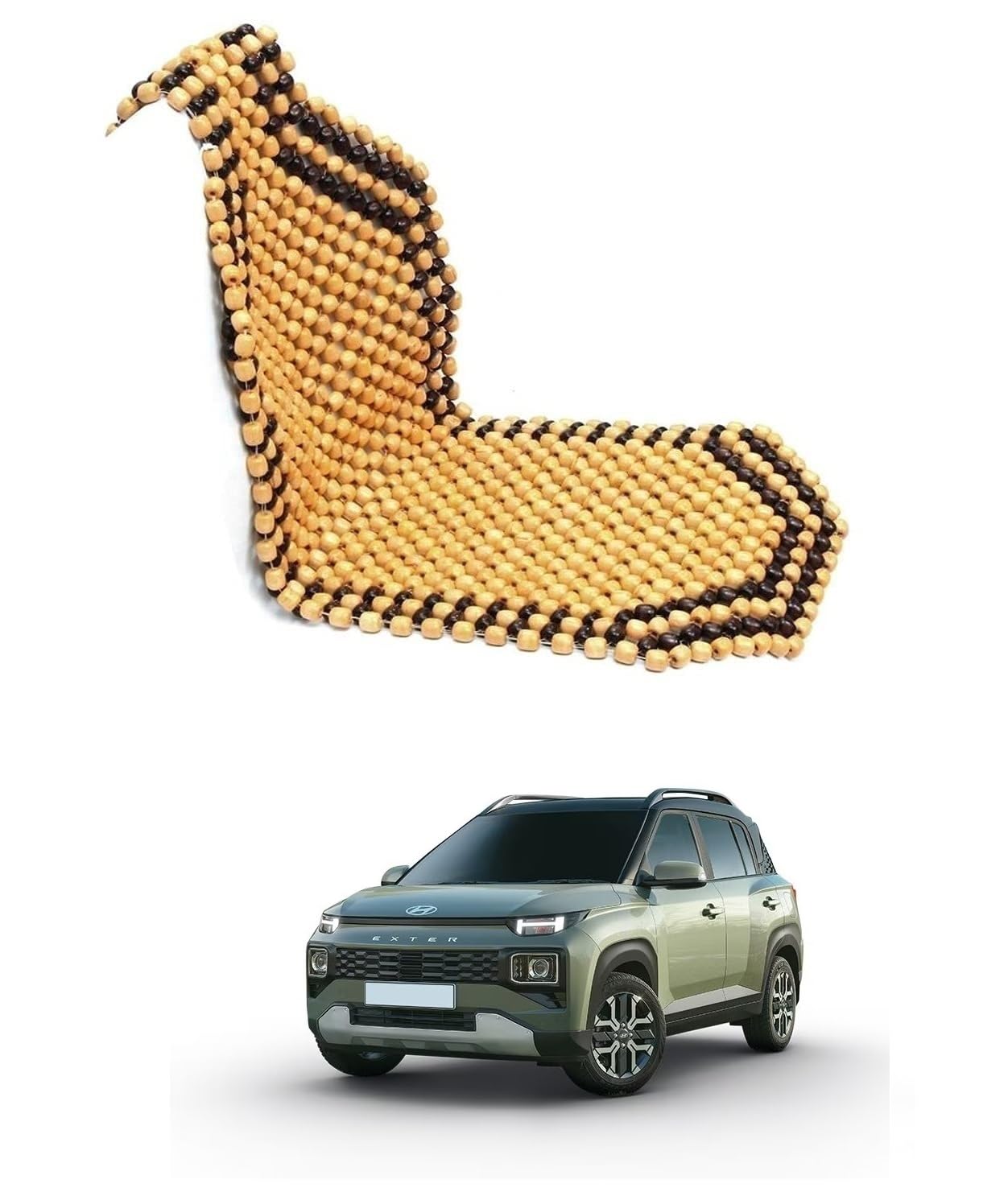 Auto Addict Car Seat Wooden Bead Seat Cover for Exter