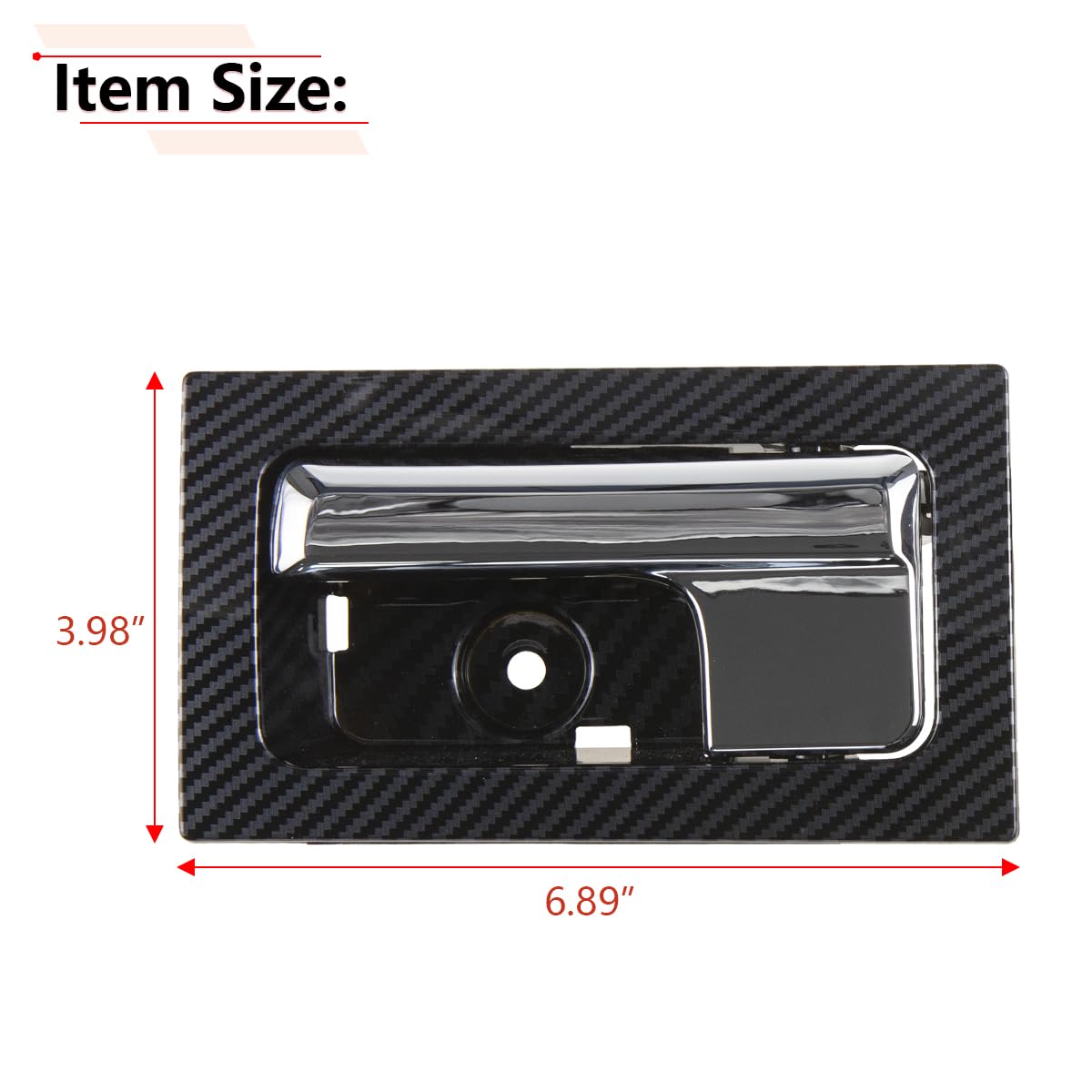 RLB-HILON Interior Door Handle Compatible with Ford F150 2009 to 2014 Year, Front or Rear Left Driver Side Door, Carbon Fiber Pa