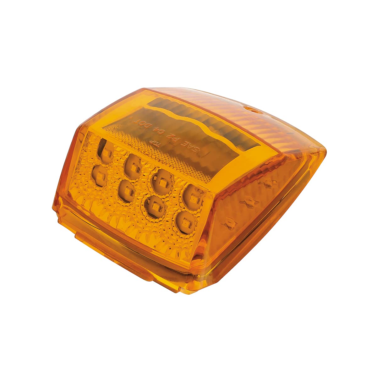 United Pacific 39527 17Led Reflector Square Cab Light, Polycarbonate Lens, Reflective Chrome Inner Housing, Dot/Sae – Amber Led/Amber Lens – One Unit