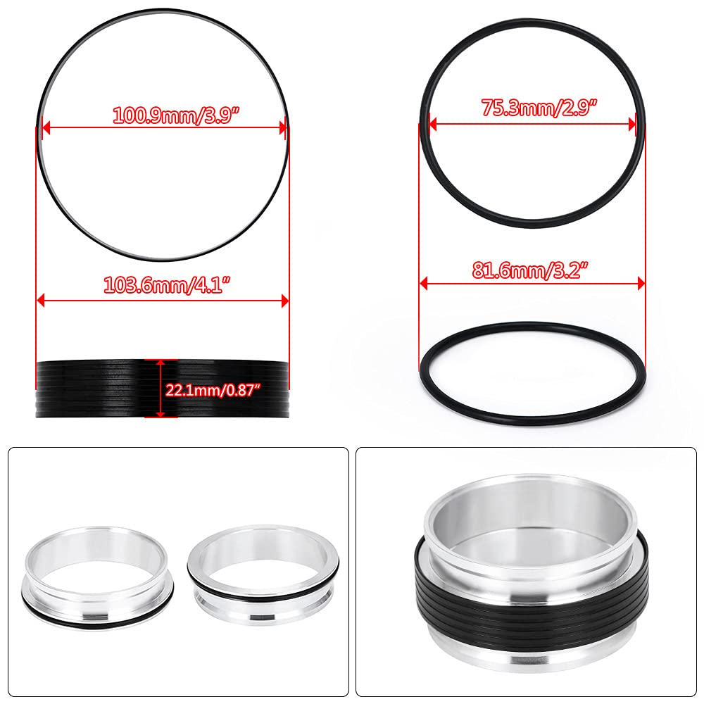 Pqy 3.5 Inch Aluminum Quick Release V Band Clamp With Flange Intake Intercooler Pipe Clamp Throttle Union Sleeve