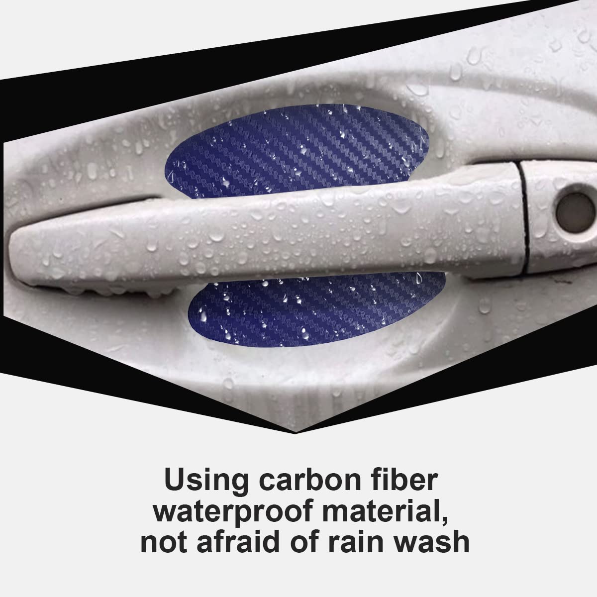 4PCS Car Handle Cup Stickers, Carbon Fiber Scratch Auto Door Protective Film, Non-Marking Bowl Protector, Universal Paint Cover