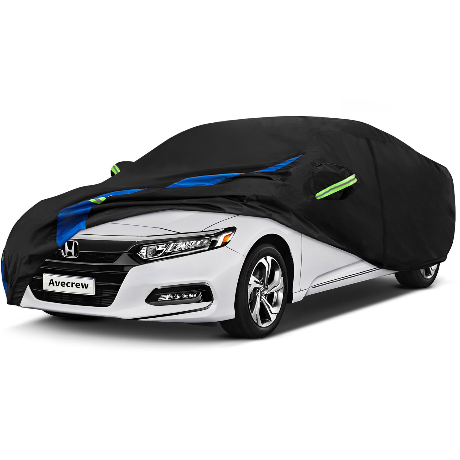 Avecrew Car Cover Custom Fit For Honda Accord, Waterproof All Weather Full Exterior Cover Rain Snow Uv Protection Outdoor Cover