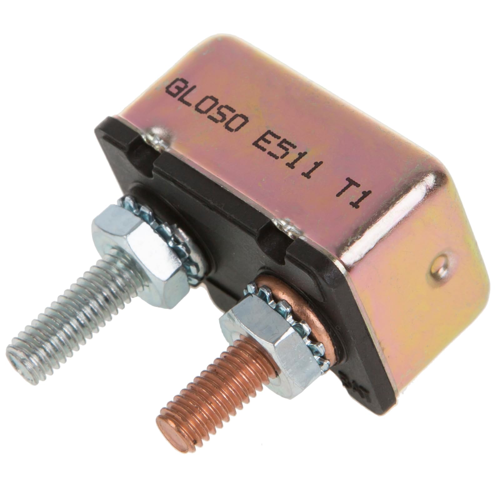 Gloso Circuit Breakers Stud Bolt Type For Truck Bus Rv Automotive Motorcycle No Bracket Metal Cover Auto Reset (T1) - 3 Pack (10A) E511