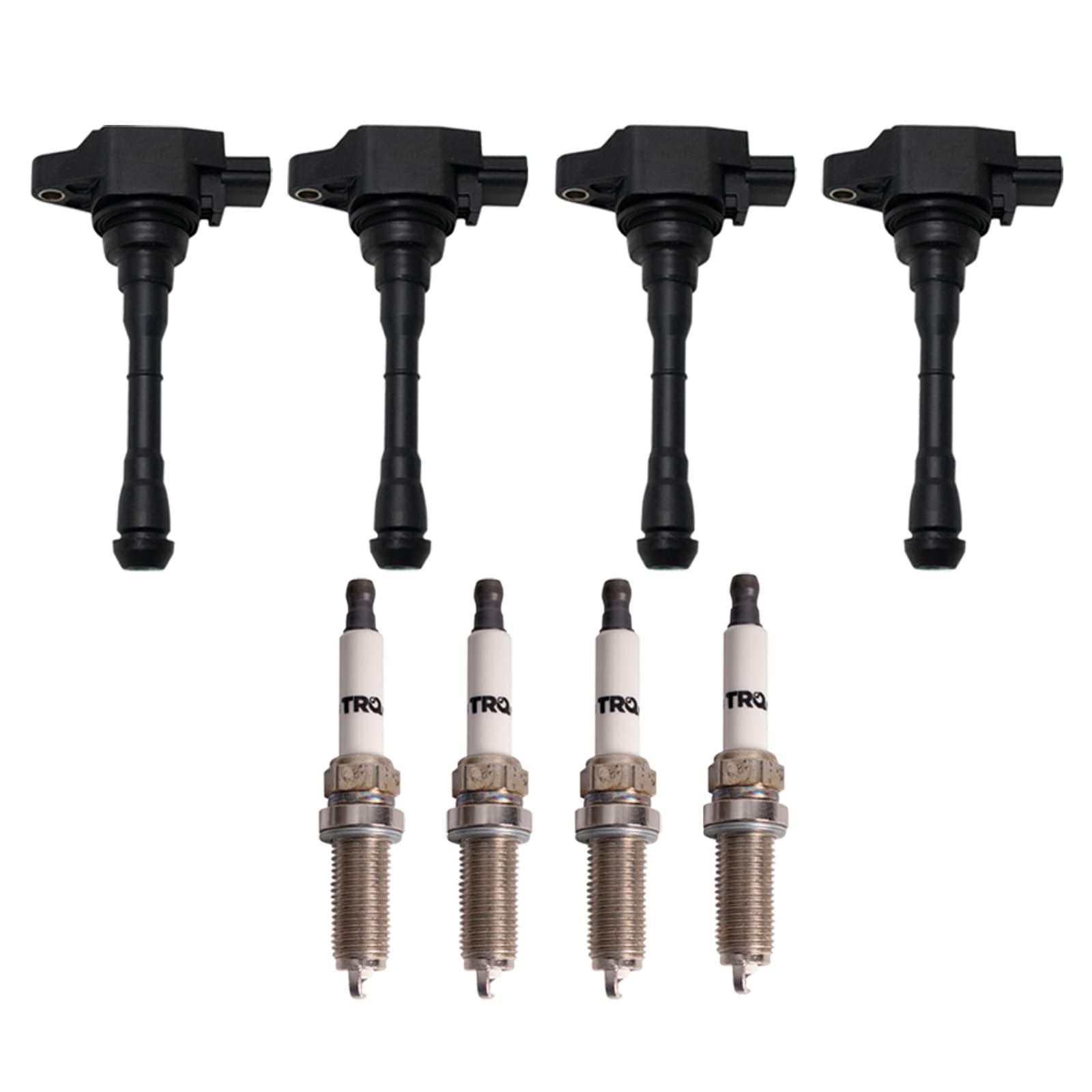 Trq Ignition Kit Ignition Coil Spark Plugs Compatible With 2011-2017 Nissan Juke 2017-2019 Sentra